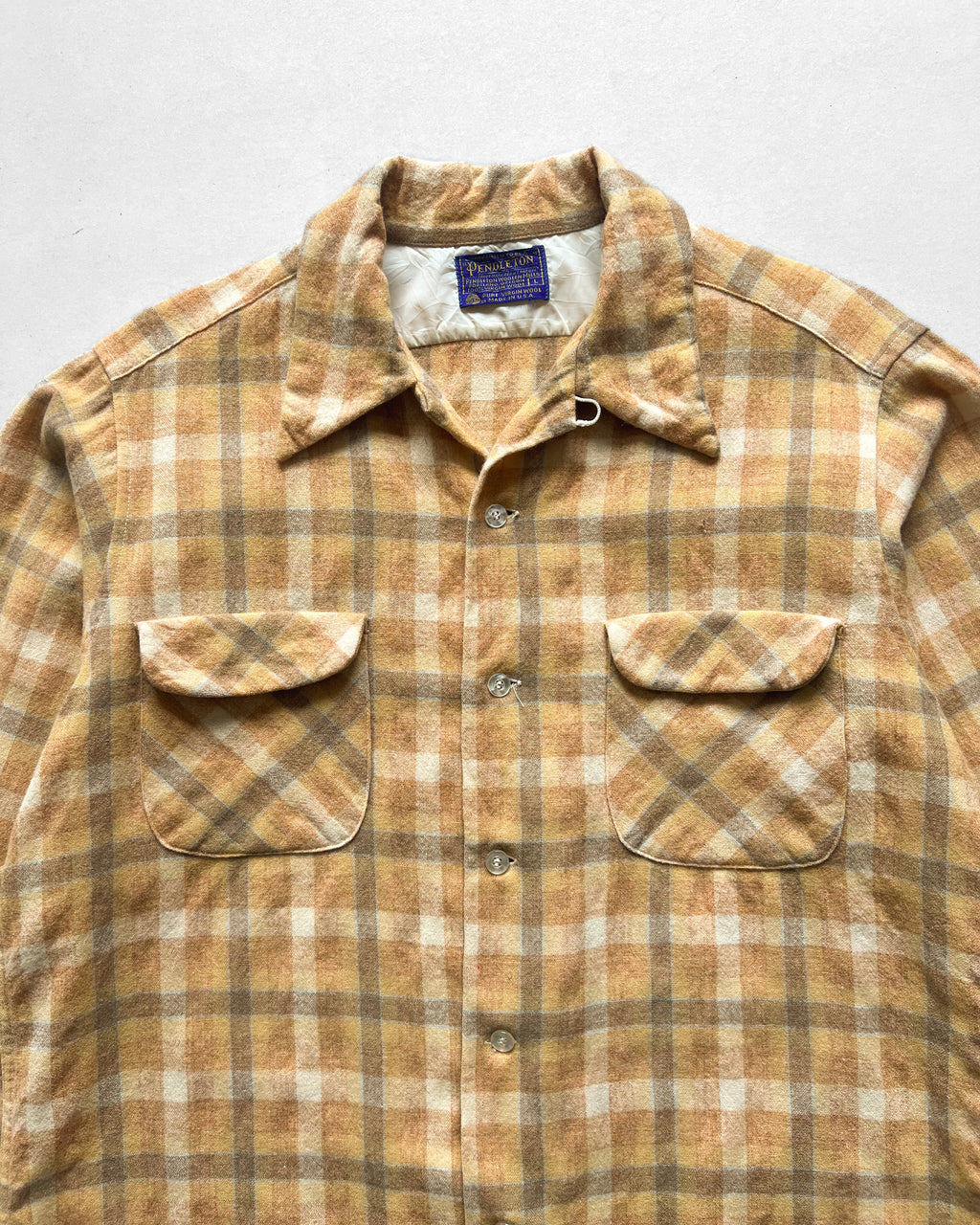 1960S PENDLETON FLAP POCKET WOOL FLANNEL (L)