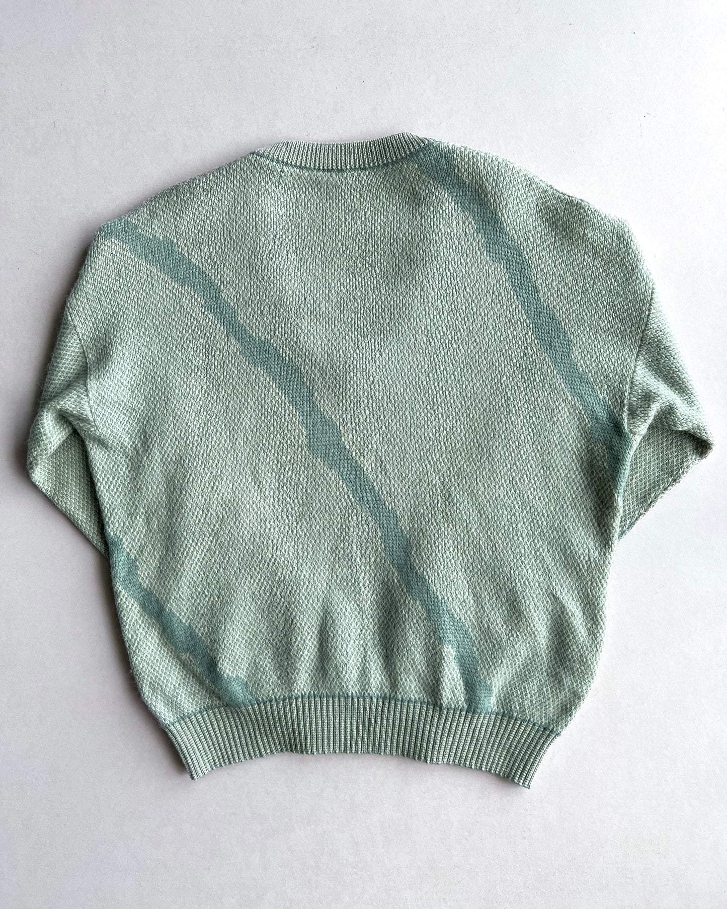 1980S LACOSTE MINT GREEN KNIT SWEATER (L)