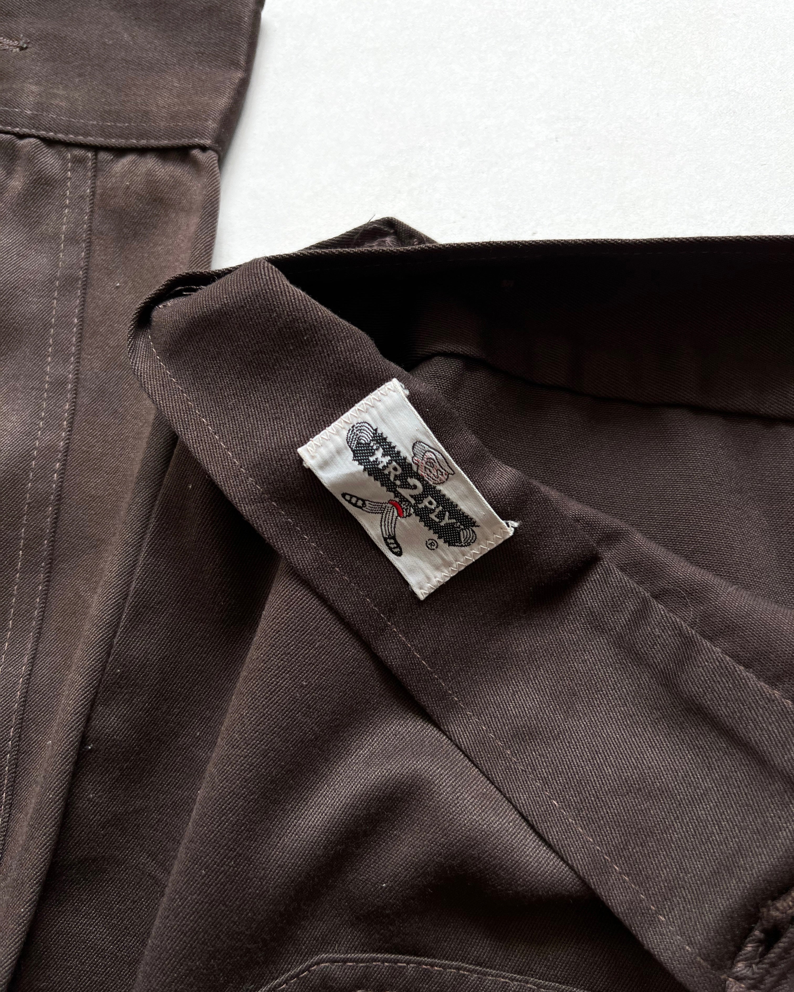 1960S MR.2PLY BROWN DOUBLE POCKET WORK JACKET (L)