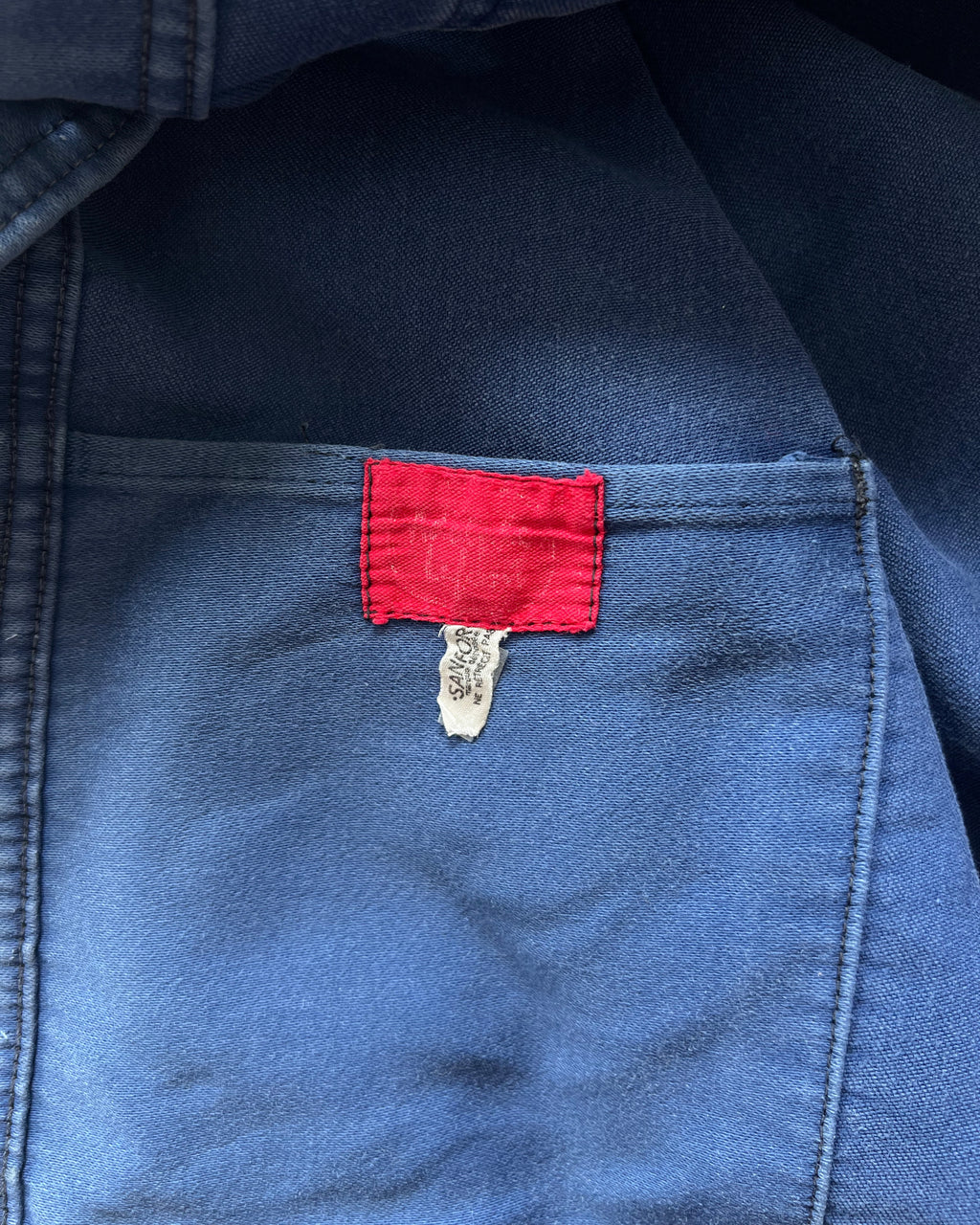 1950S ADOLPH LAFONT FRENCH MOLESKIN CHORE JACKET (L)