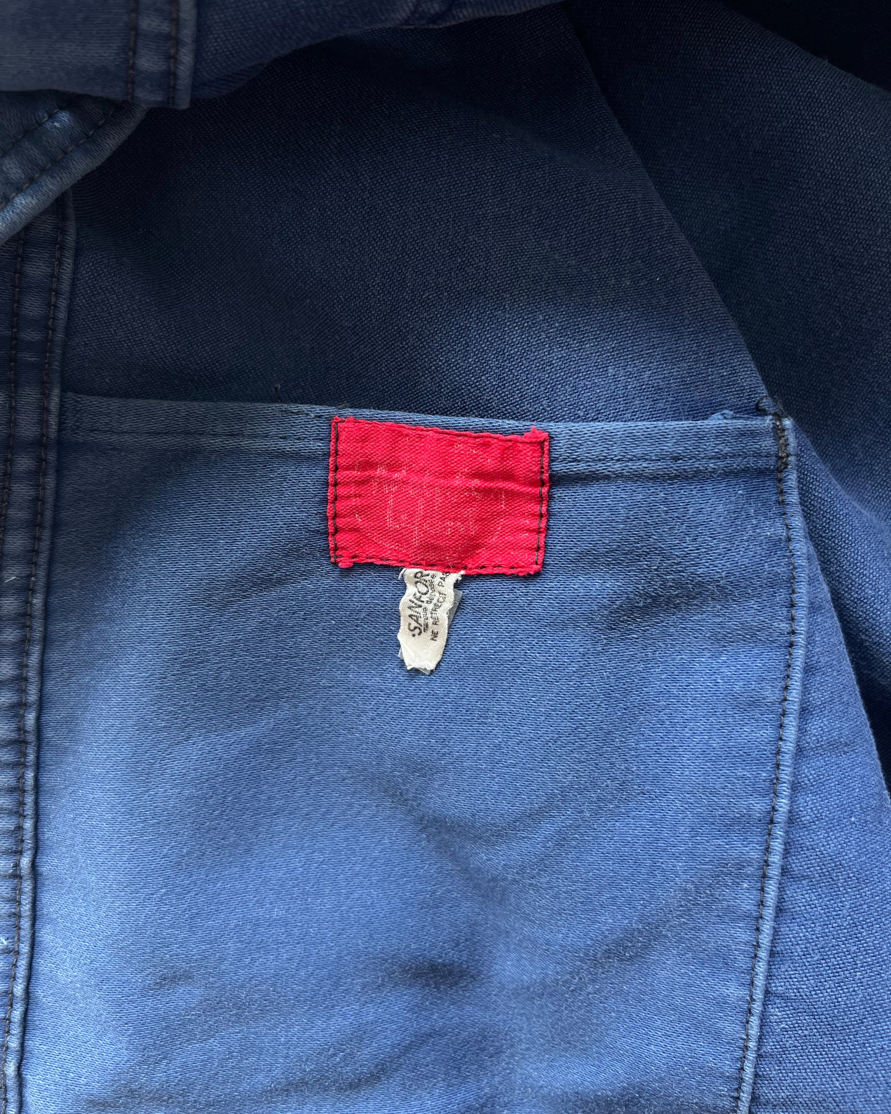 1950S ADOLPH LAFONT FRENCH MOLESKIN CHORE JACKET (L)