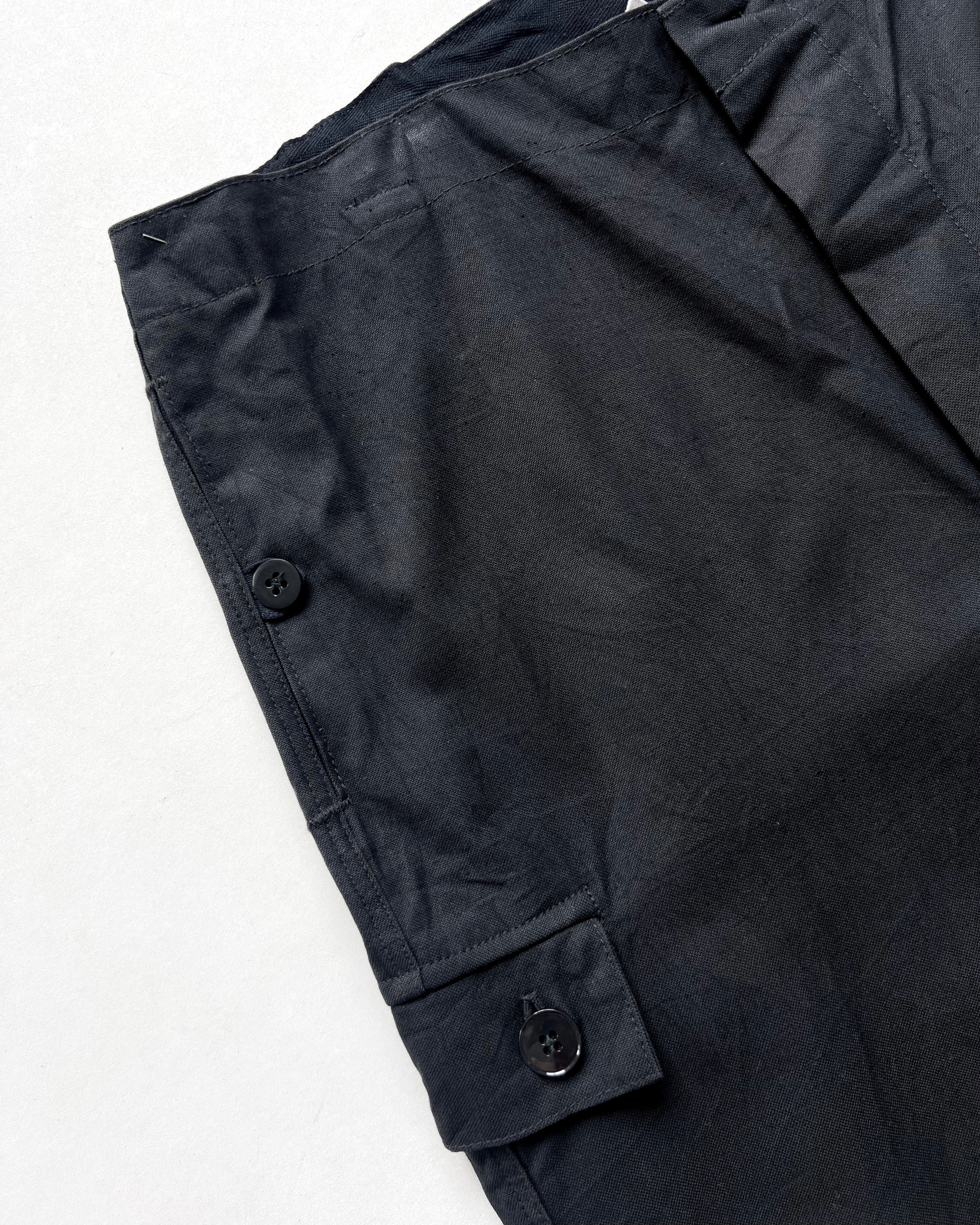 1970S BLACK EAST GERMANY ARMY CARGO PANTS (34-35)