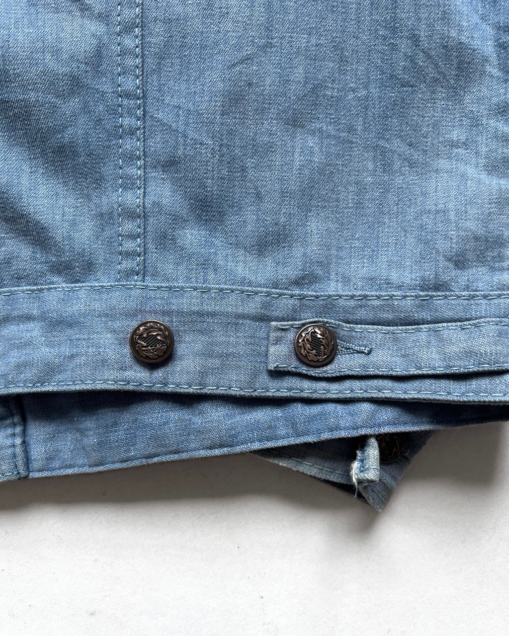 1970S GERMAN HIKING CLUB PATCHES DENIM JACKET (L)