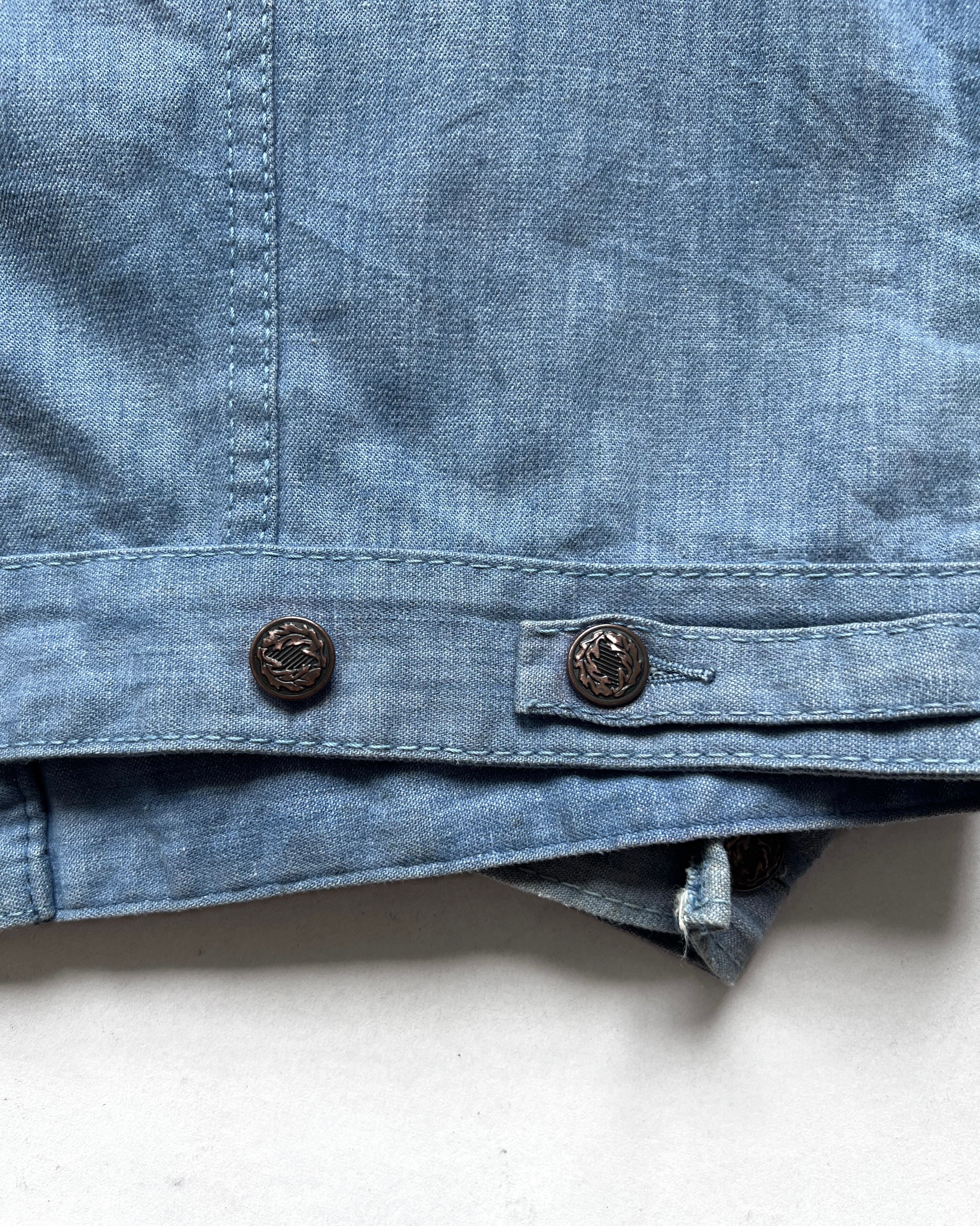 1970S GERMAN HIKING CLUB PATCHES DENIM JACKET (L)