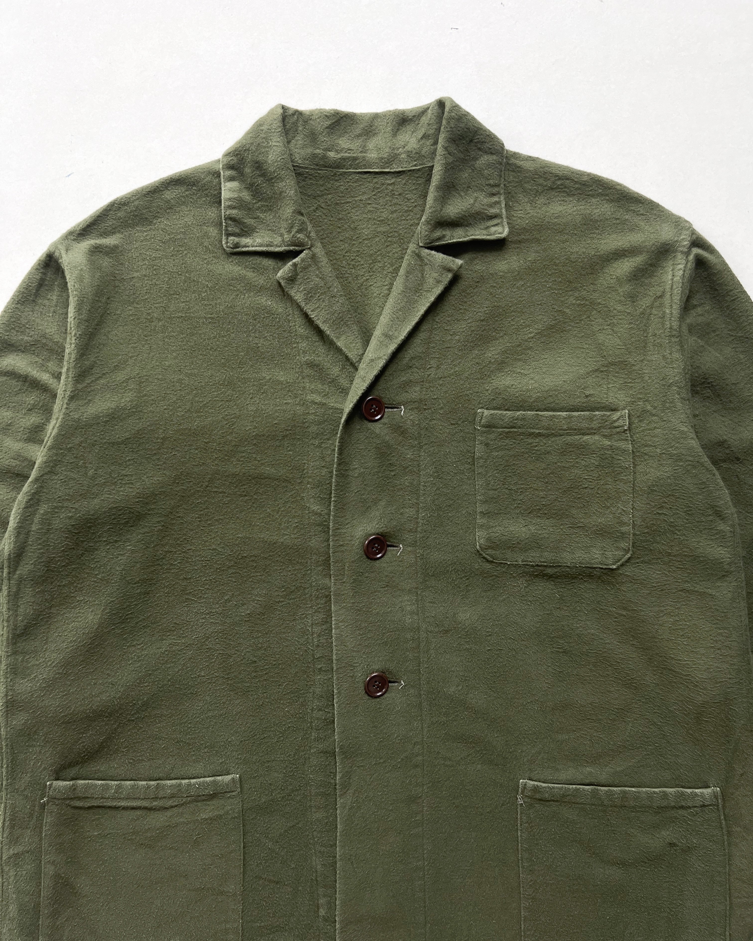 1950S OLIVE DUTCH MILITARY WORK JACKET (L)