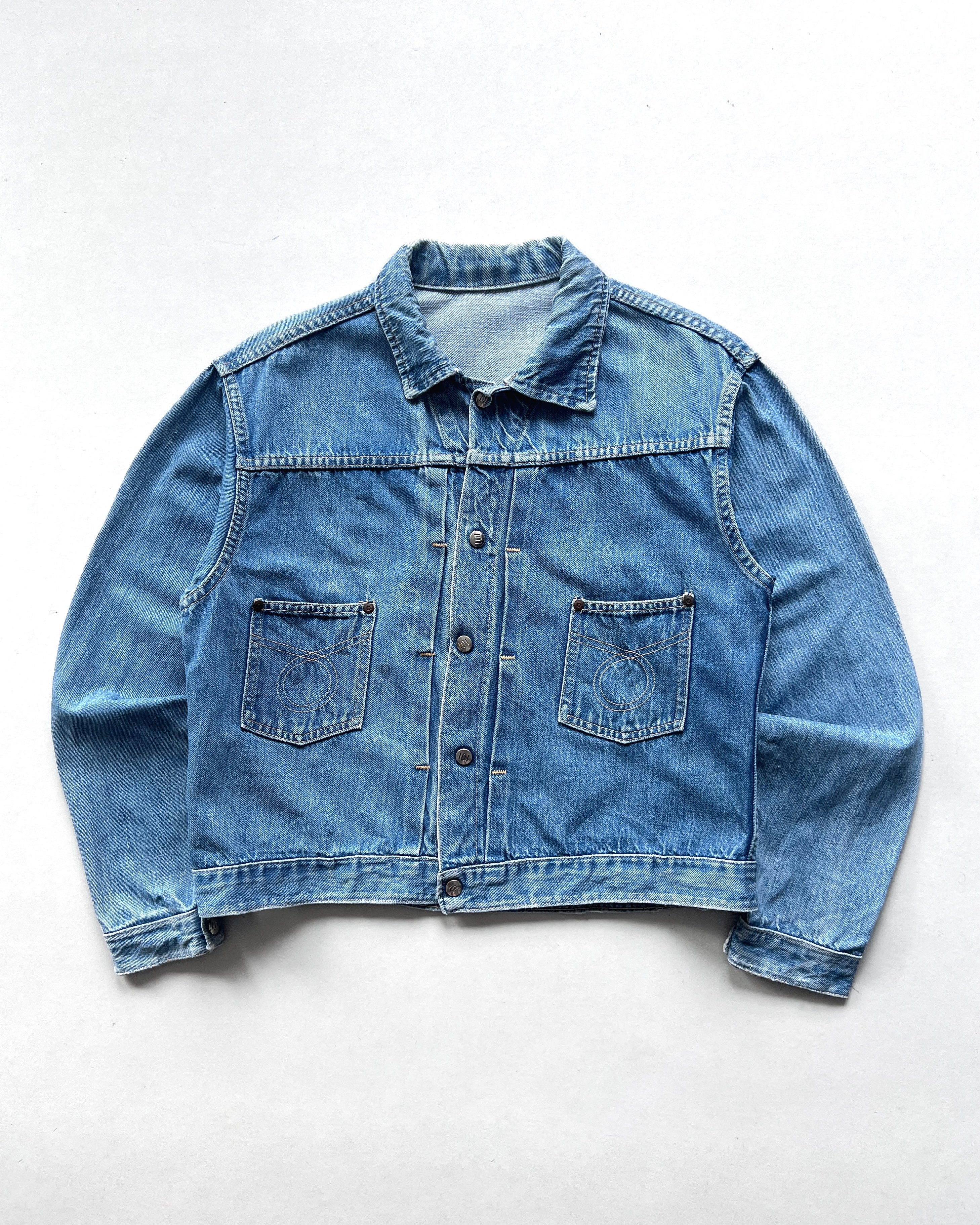 1960S MONTGOMERY WARD 101 TYPE II SELVEDGE DENIM JACKET (M)