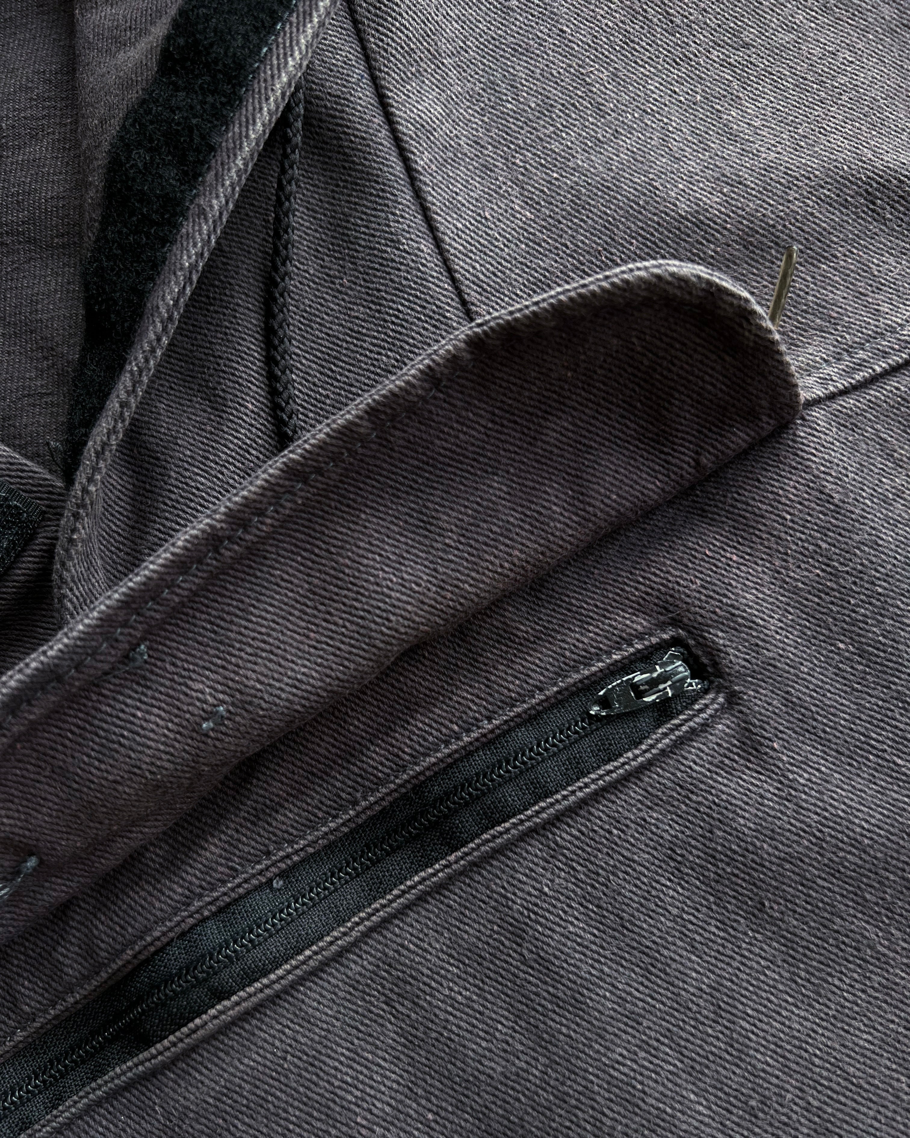 1970S AMERICAN WORKER HOODED SMOCK JACKET (L)