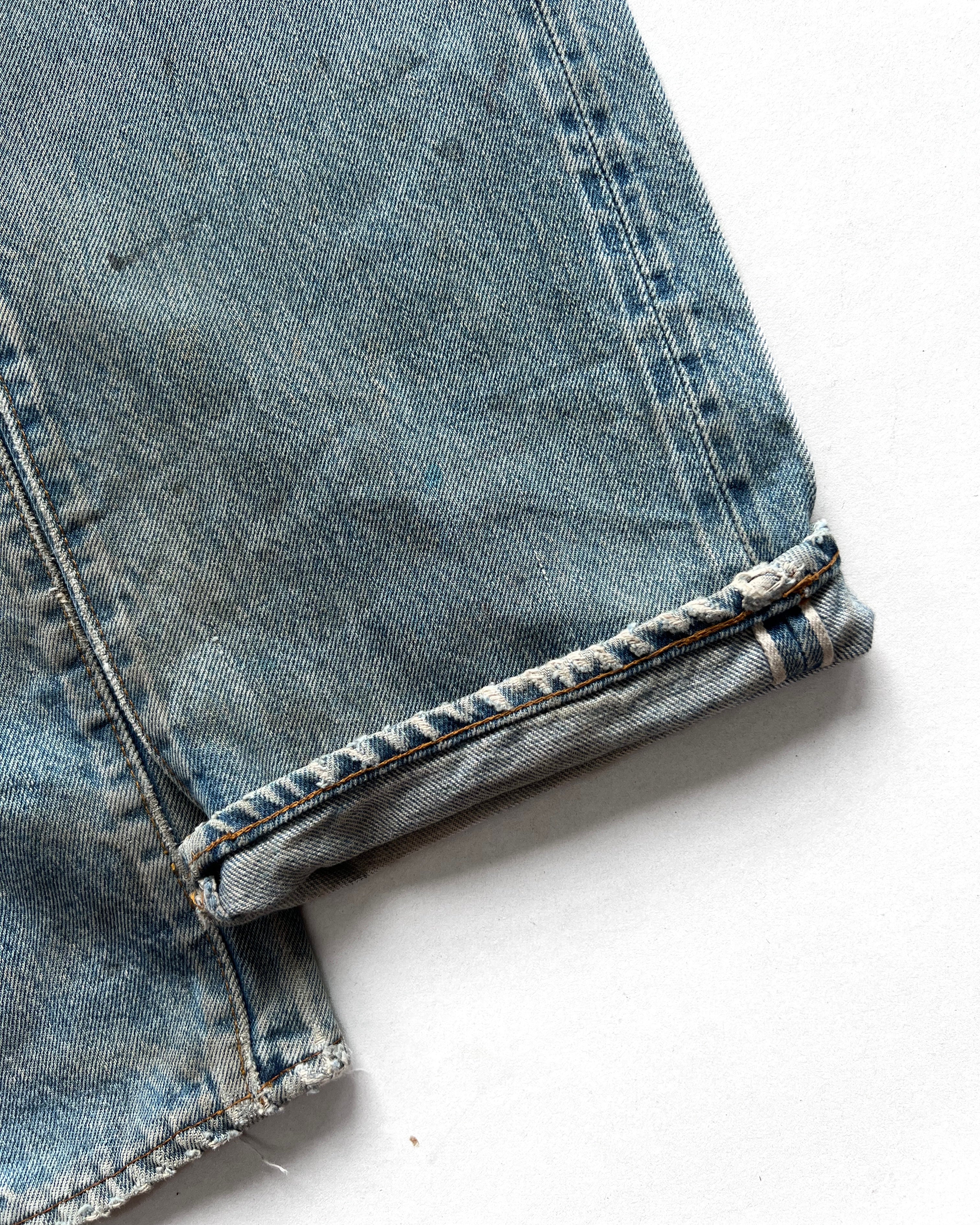 1980S FADED LEVI'S 501 REDLINE SELVEDGE JEANS (34)