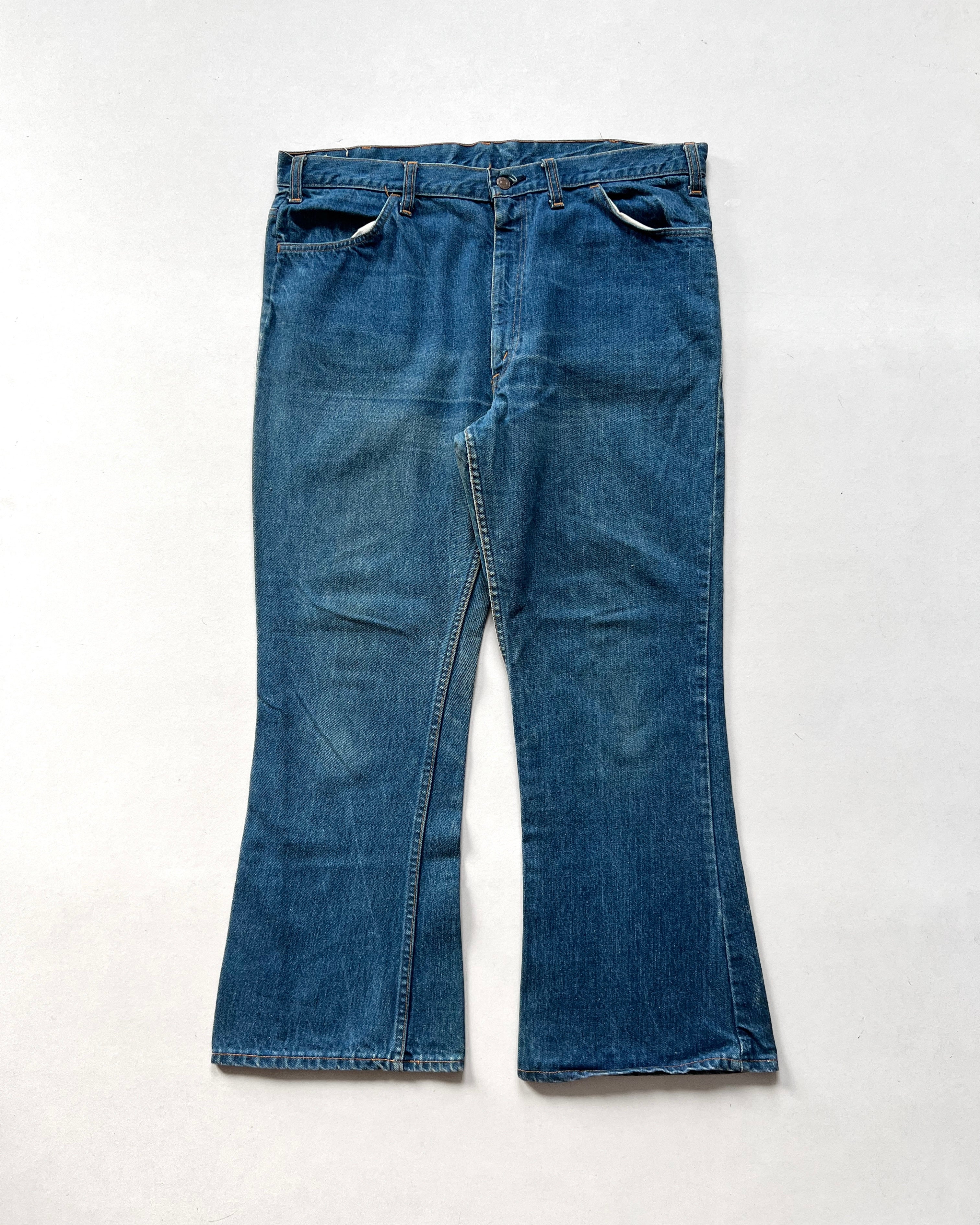 1970S DARK WASHED LEVI'S 646 BOOTCUT JEANS (38)