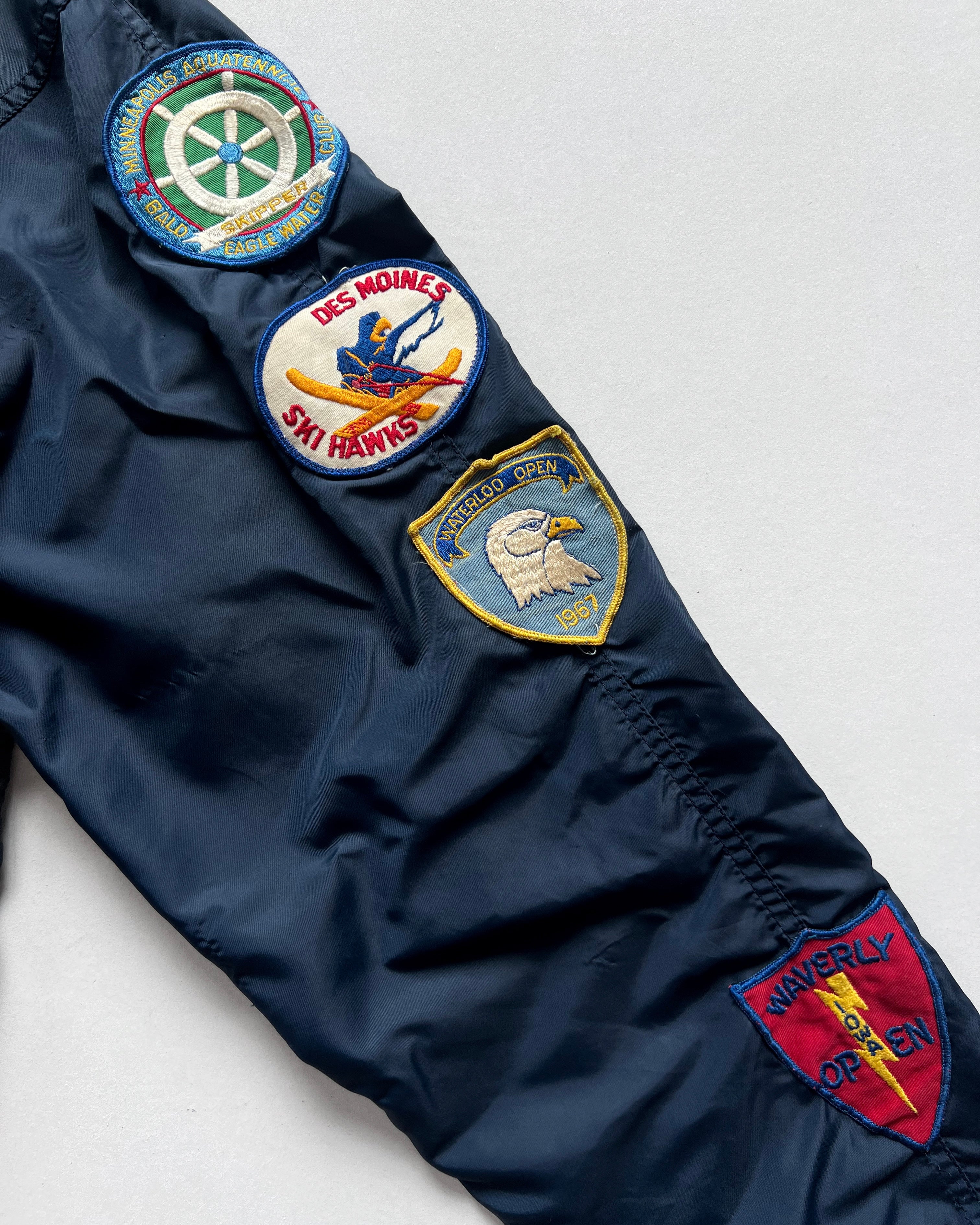 1950S BUTWIN SKI CLUB PATCHES NYLON JACKET (XL)