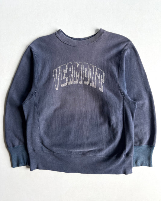 1980S FADED CHAMPION 'VERMONT' REVERSE WEAVE SWEATSHIRT (M)