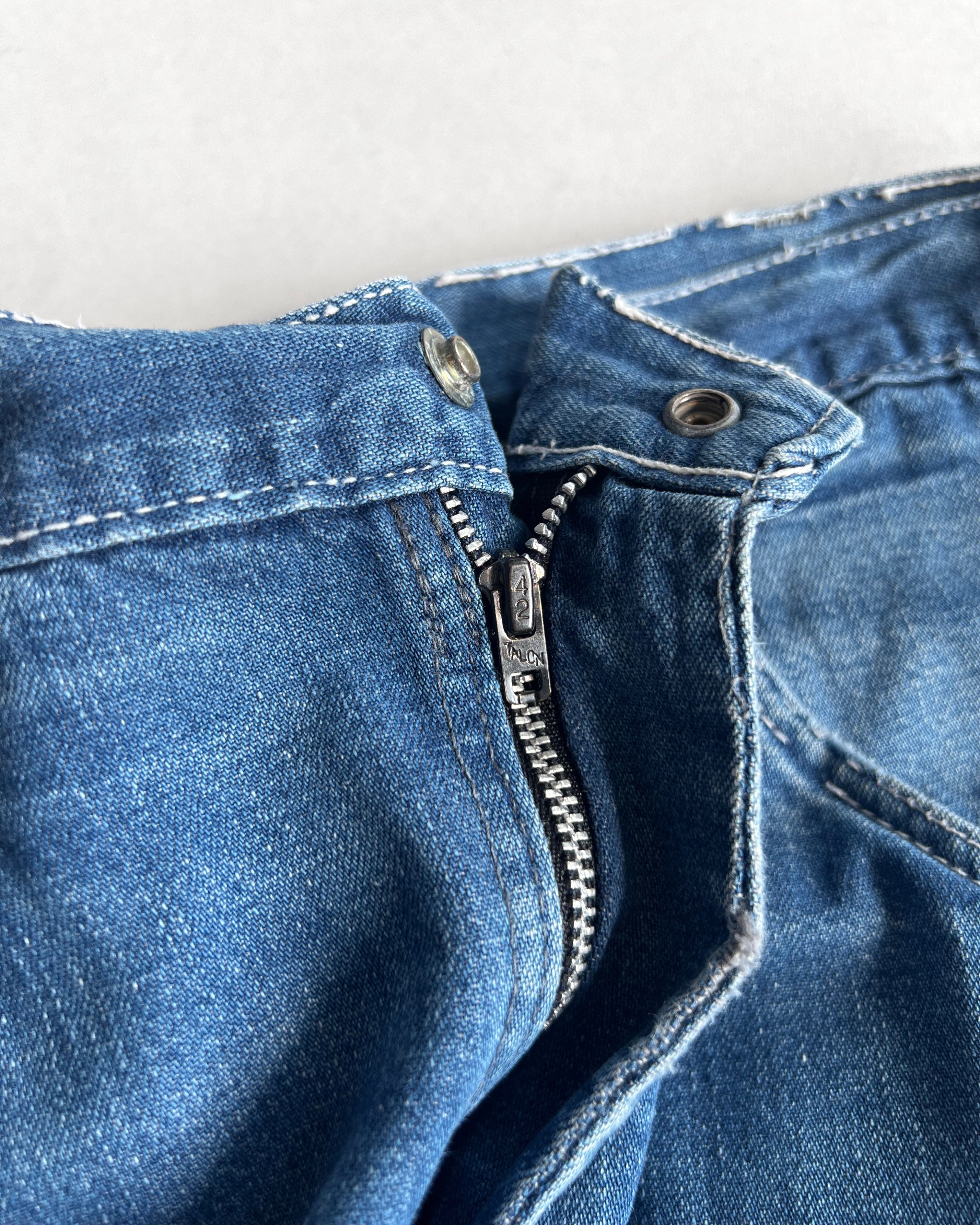 1970S FADED CARPENTER DENIM WORK PANTS (32)