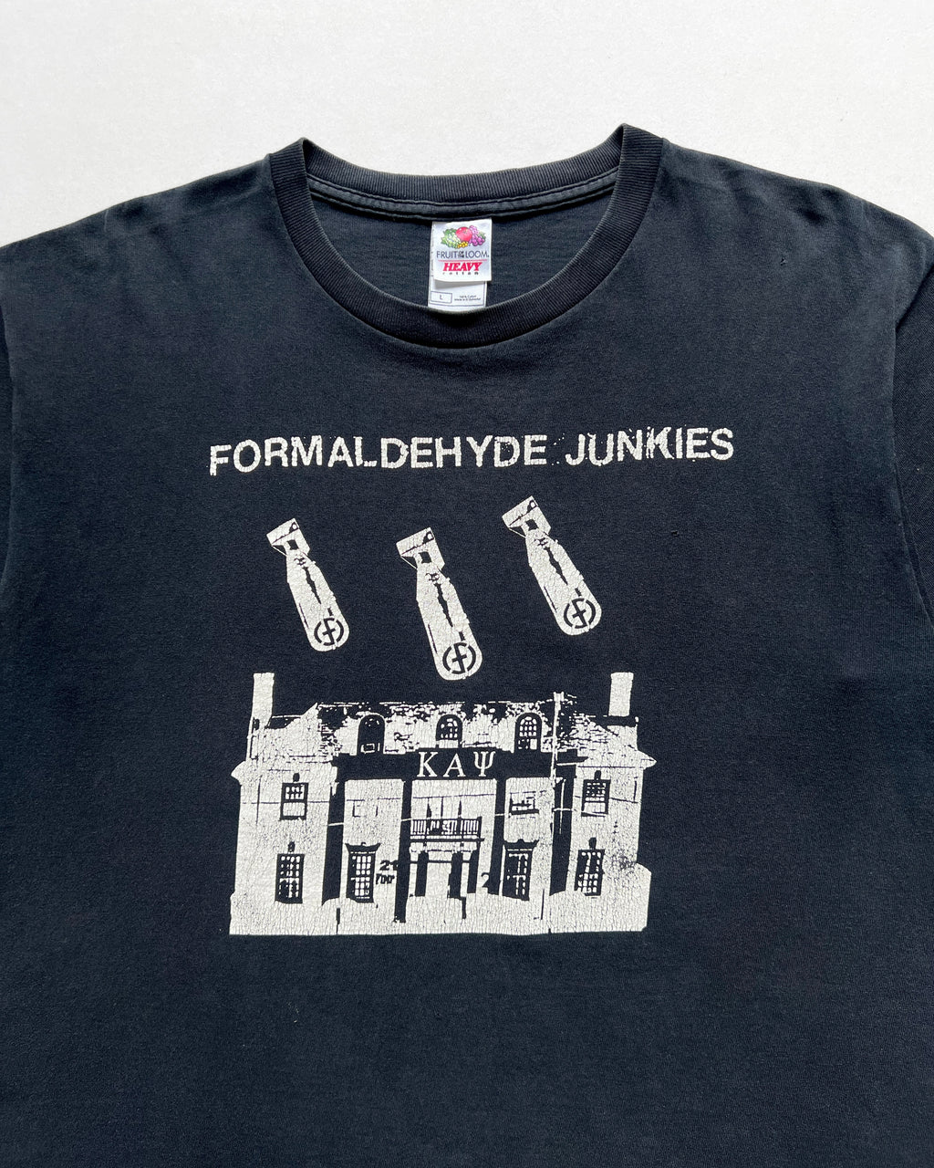 2000S 'FORMALDEHYDE JUNKIES' PUNK TEE (L)
