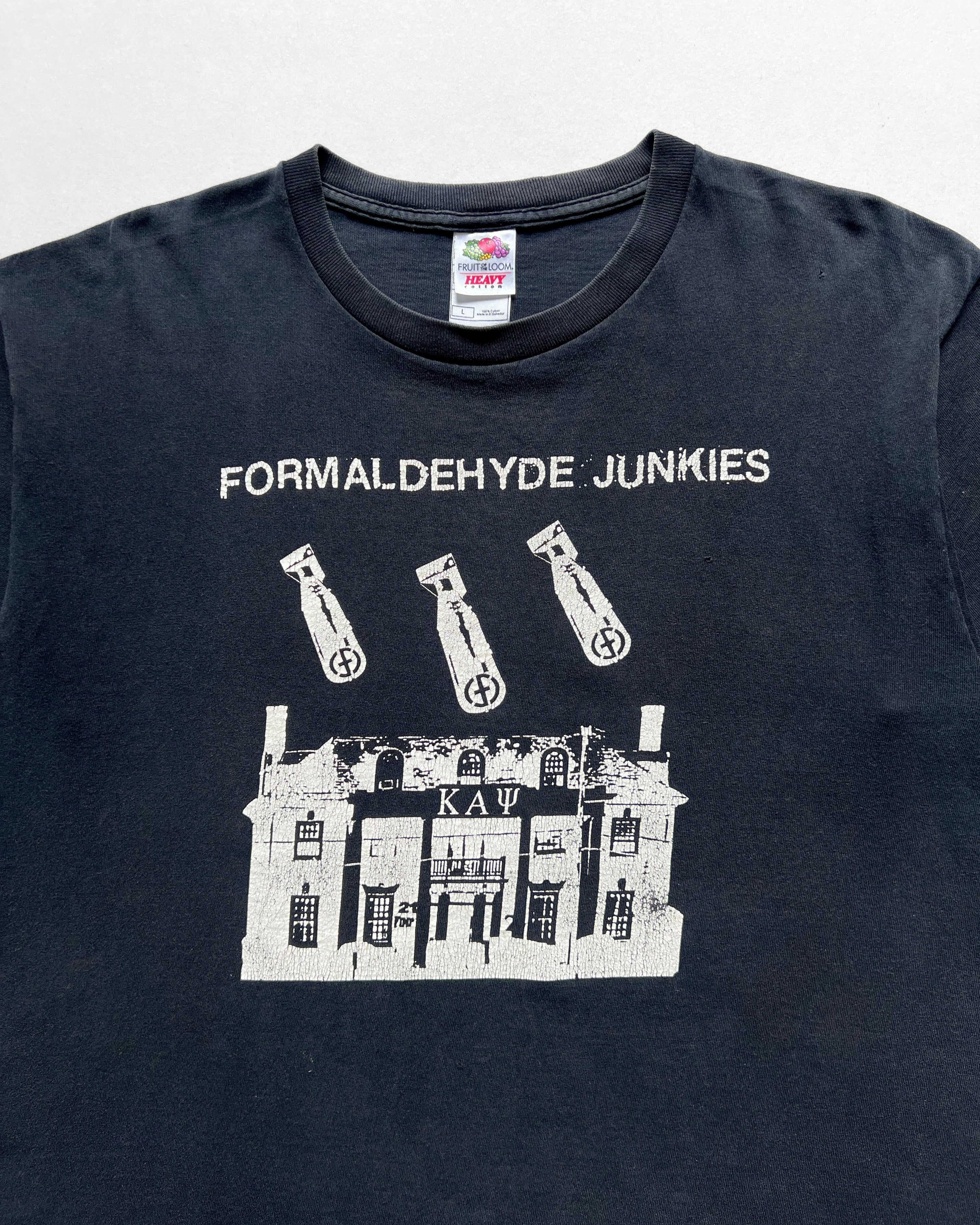 2000S 'FORMALDEHYDE JUNKIES' PUNK TEE (L)