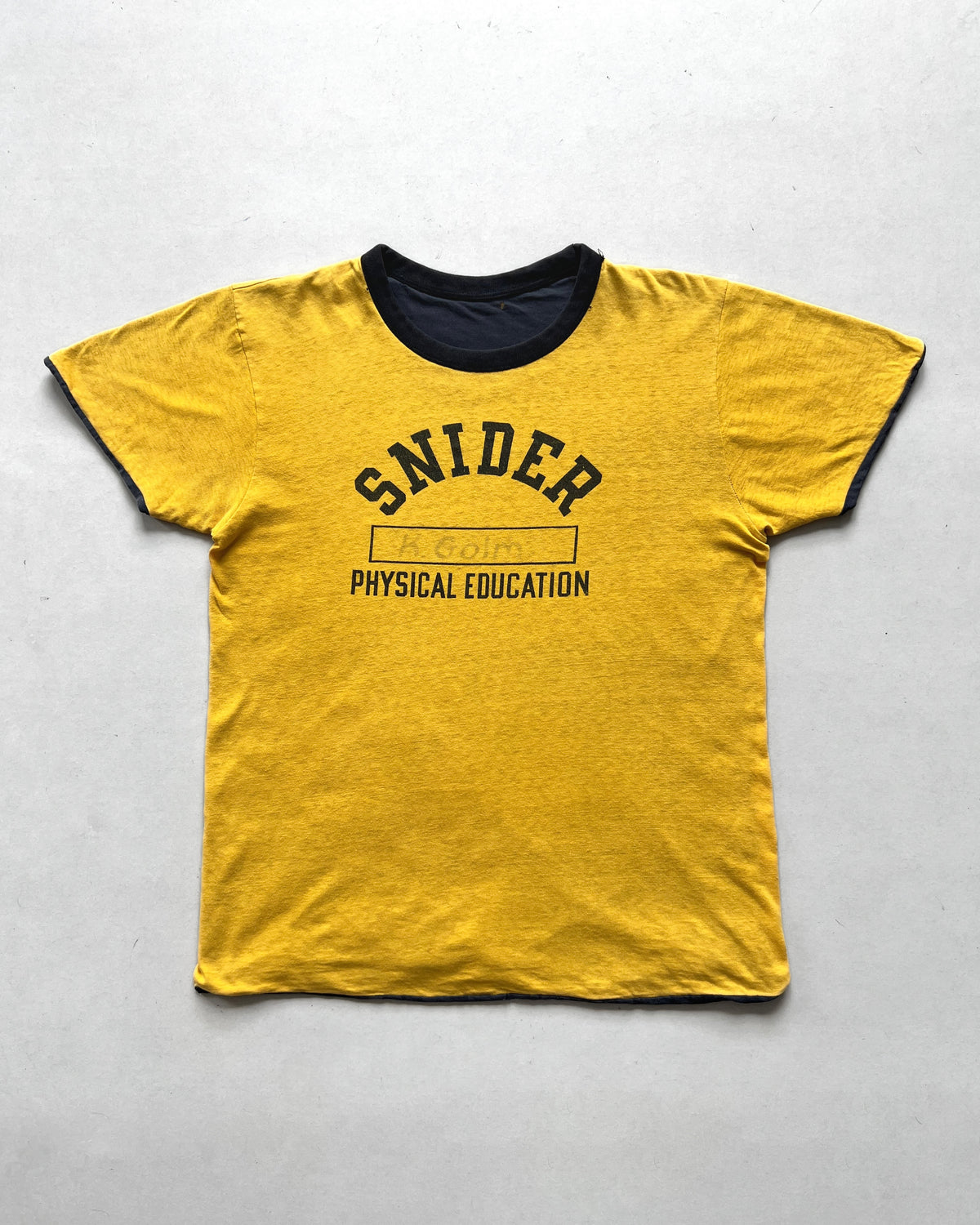 1970S 'SNIDER PHYSICAL EDUCATION' REVERSIBLE TEE (M)