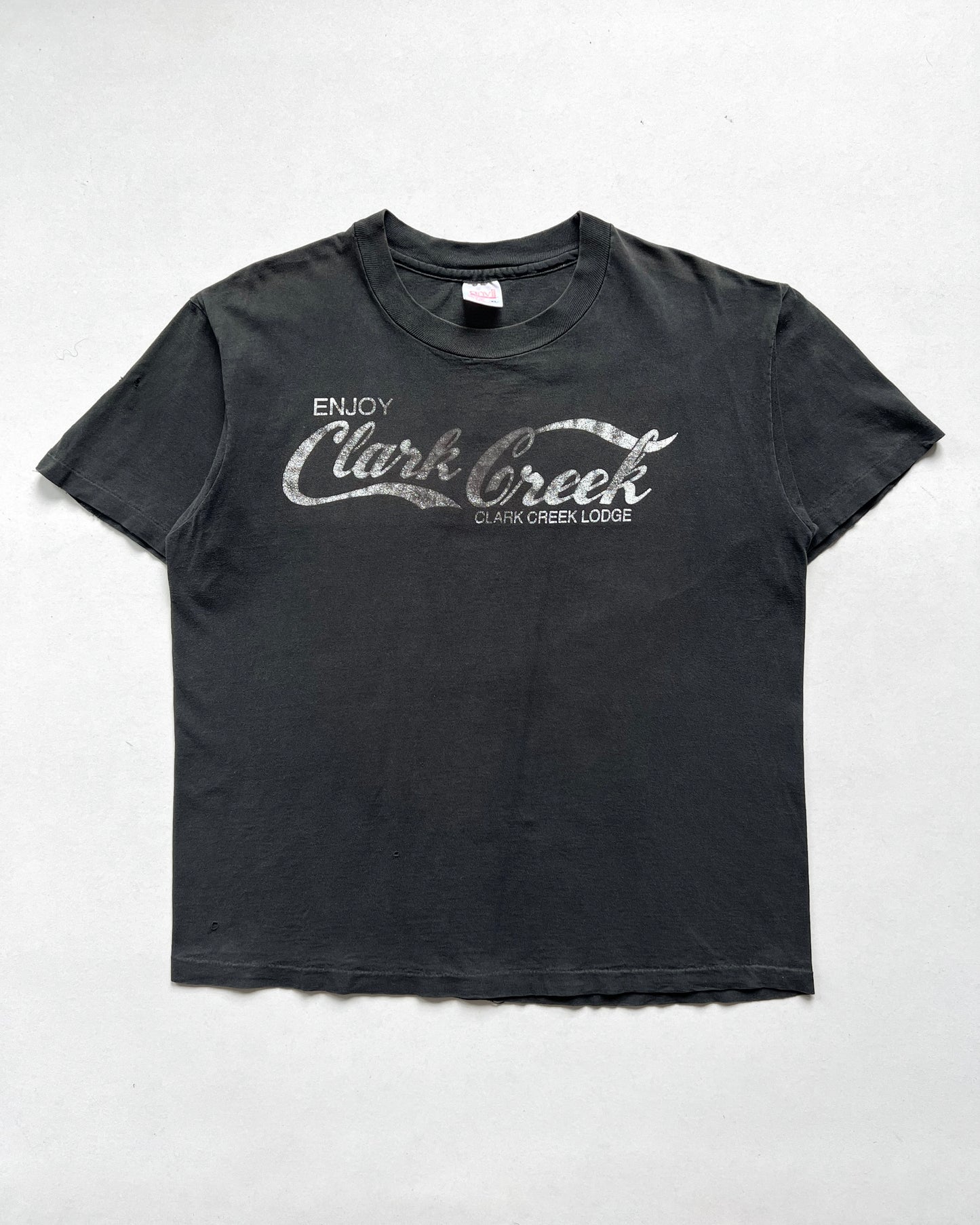 1990S FADED 'ENJOY CLARK  CREEK' SINGLE STITCH TEE (XL)