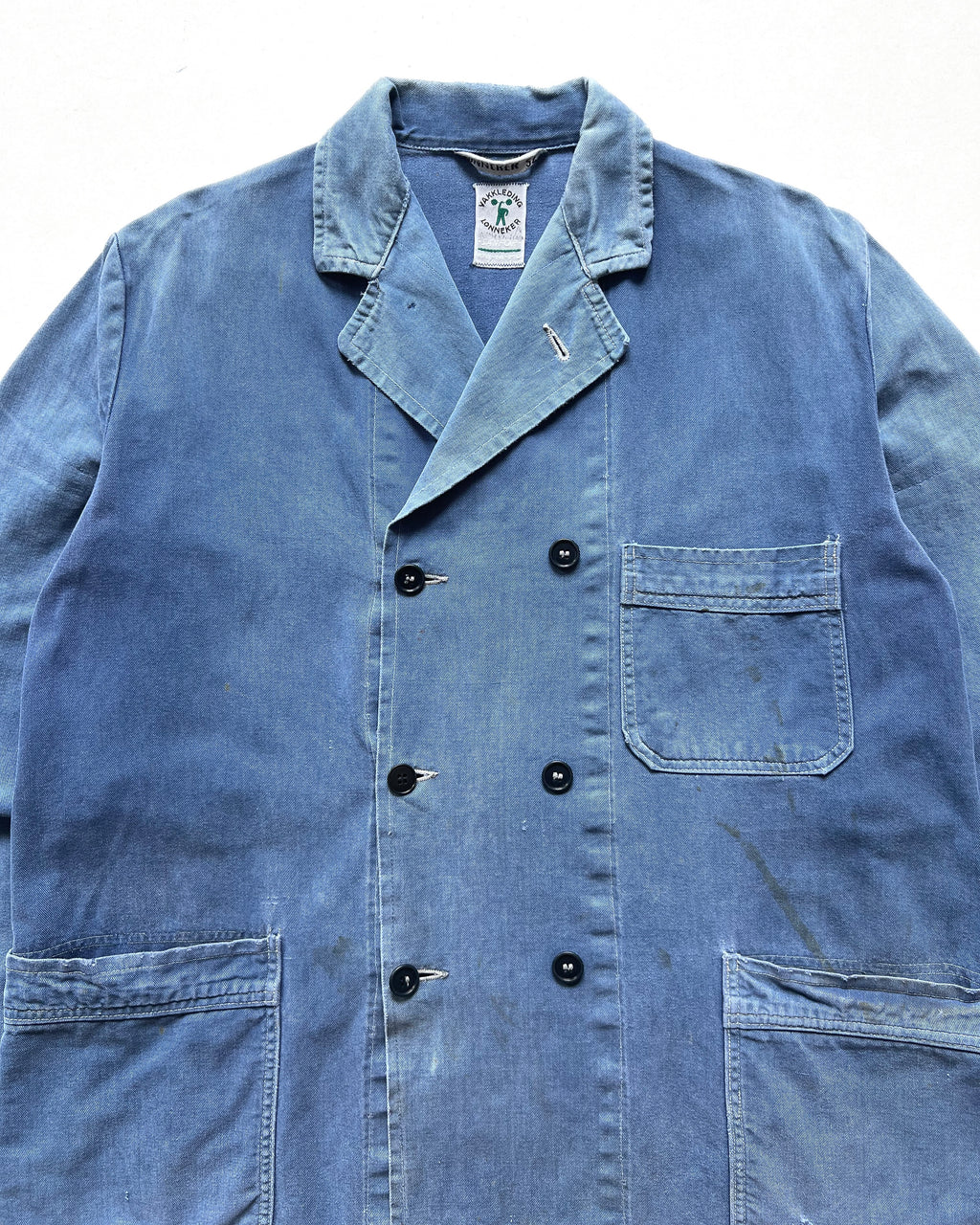 1950S FADED EUROPE DOUBLE BREAST WORK JACKET (L)