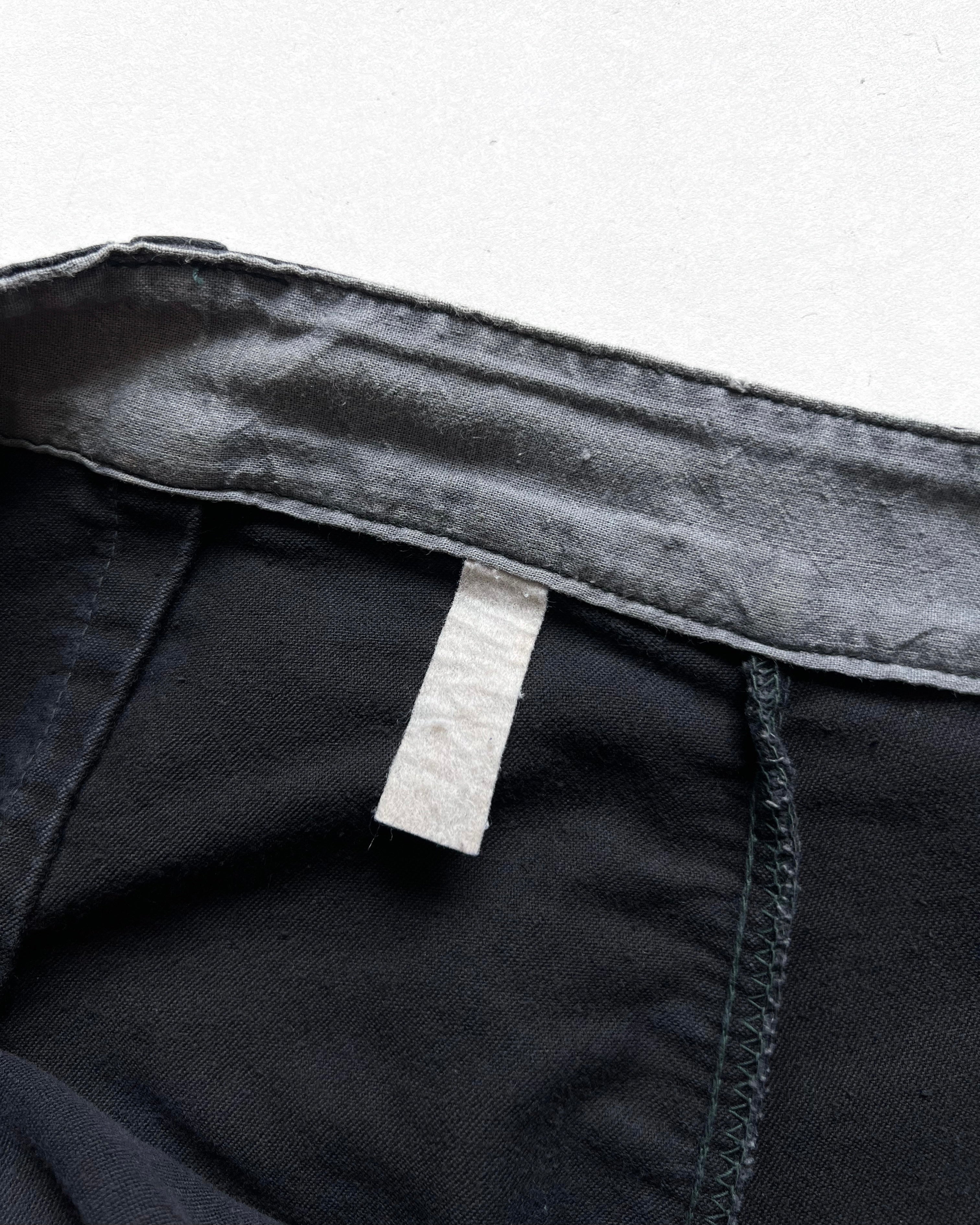 1960S BLACK EUROPE MOLESKIN DOUBLE KNEE PANTS (36)