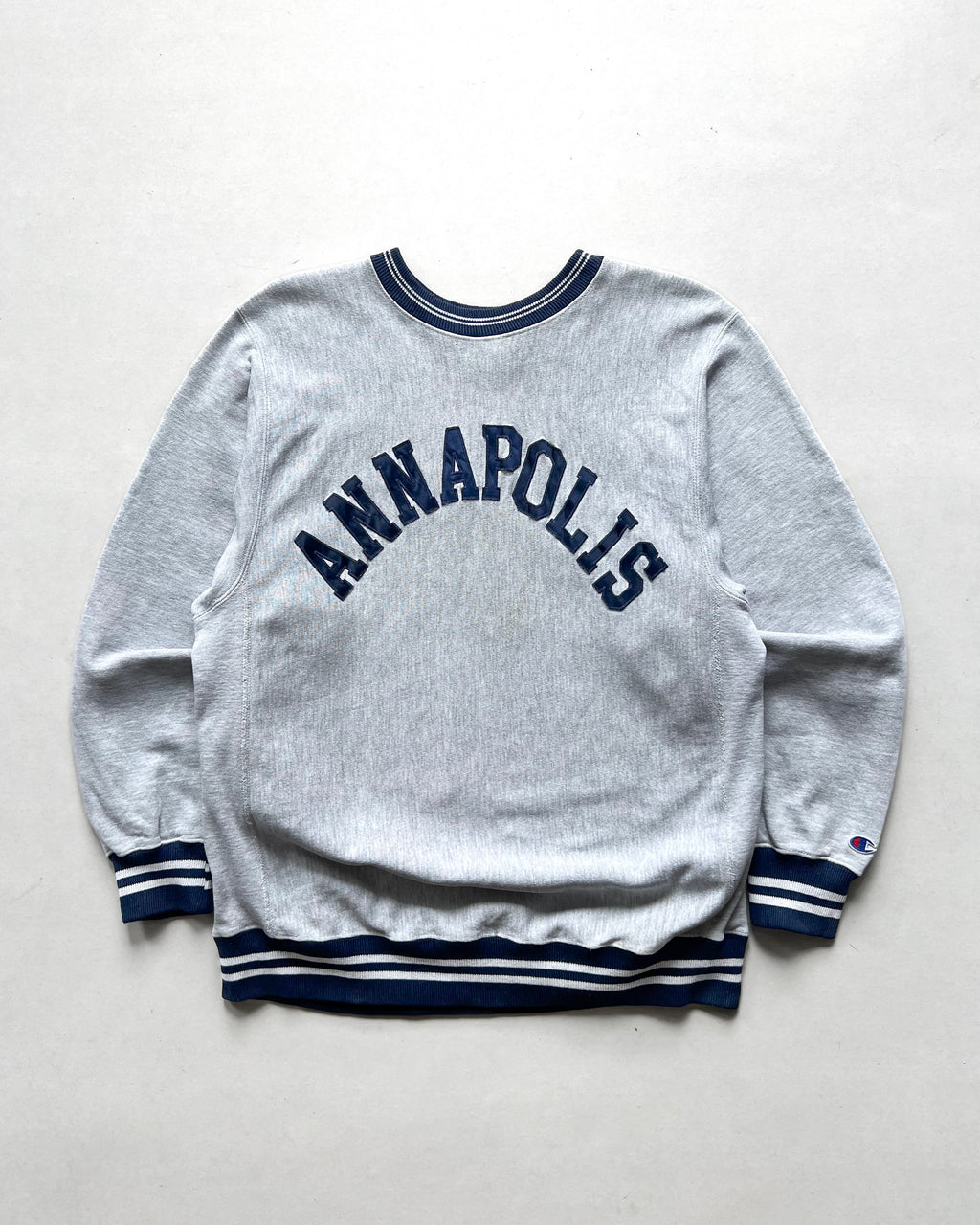 1990S CHAMPION 'ANNAPOLIS' REVERSE WEAVE SWEATSHIRT (L)