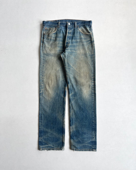1990S FADED WASHED LEVI'S 501 JEANS (34)