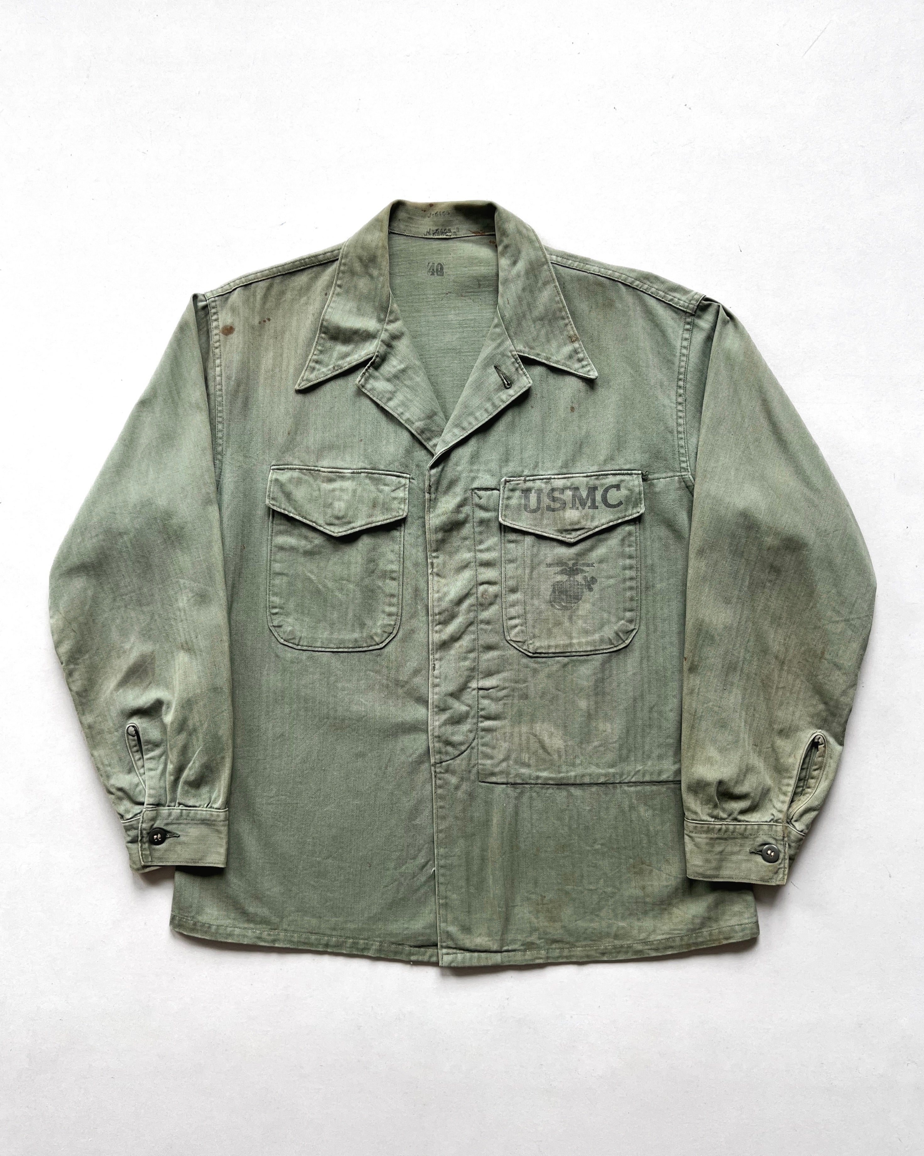 1950S USMC P-53 HBT UTILITY JACKET (L)