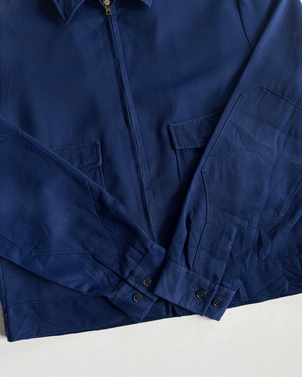 1960S DARK WASHED LEE DOUBLE POCKET WORK JACKET (L)