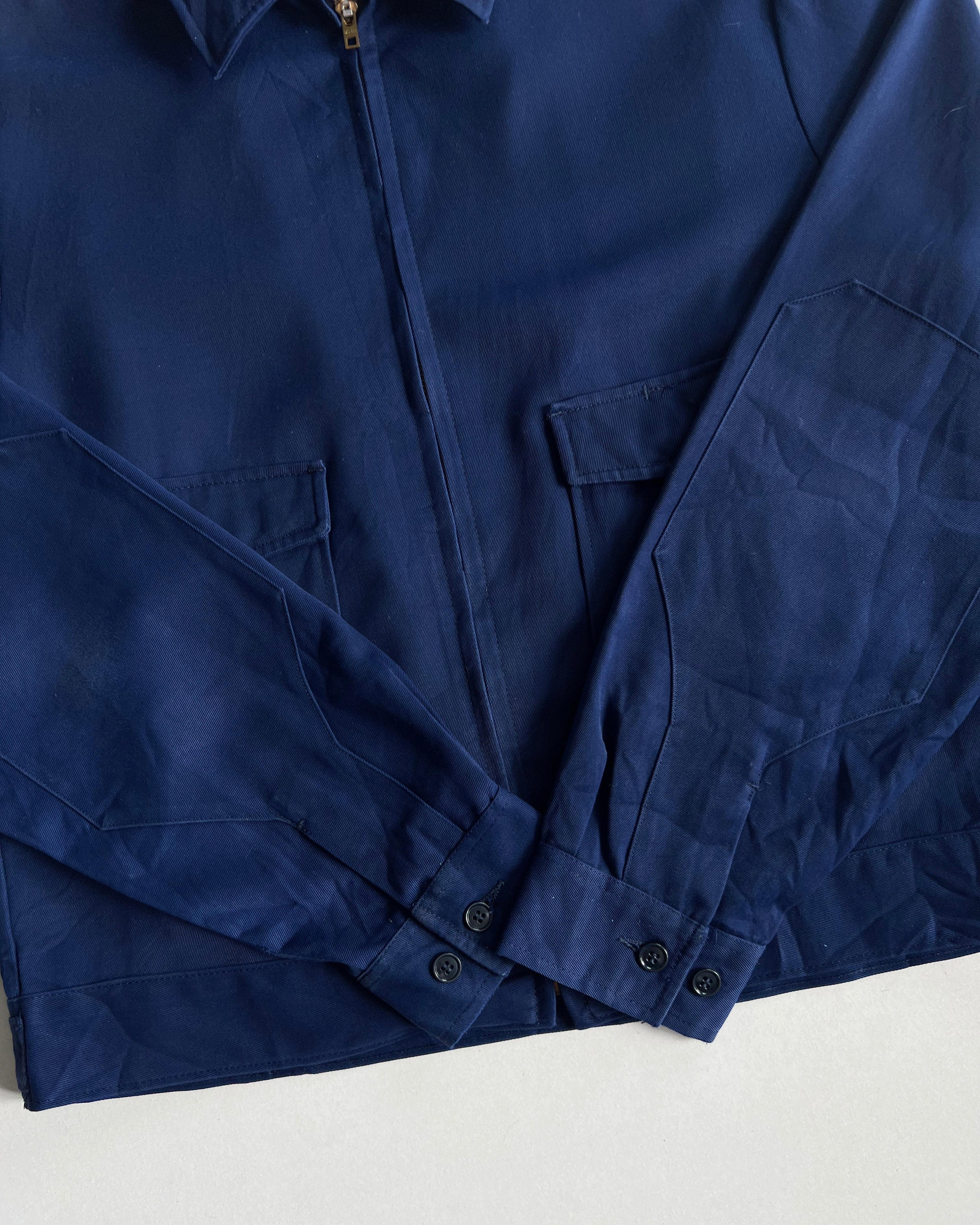 1960S DARK WASHED LEE DOUBLE POCKET WORK JACKET (L)