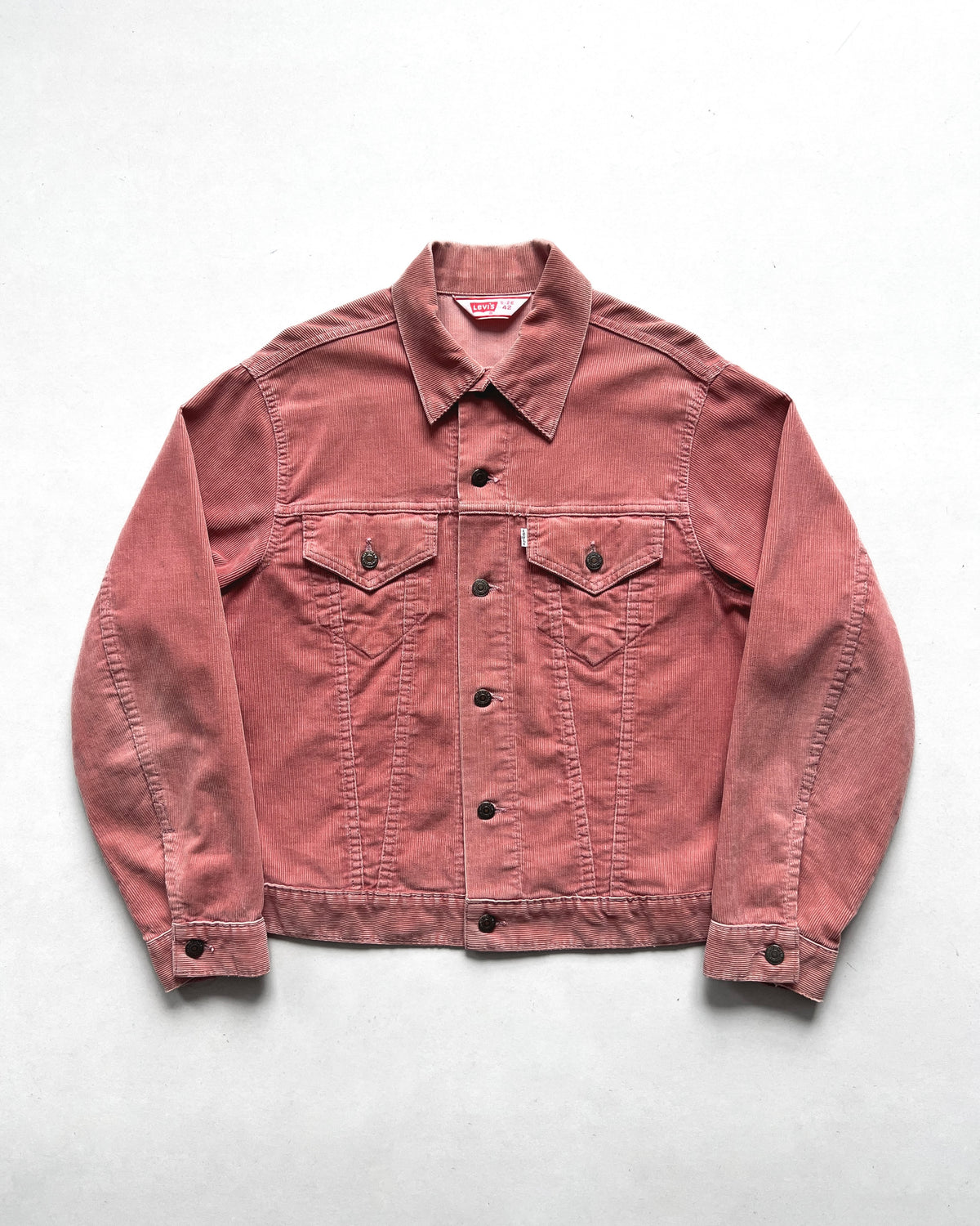 1970S PINK LEVI'S 70505 TYPE III CORDUROY JACKET (L)