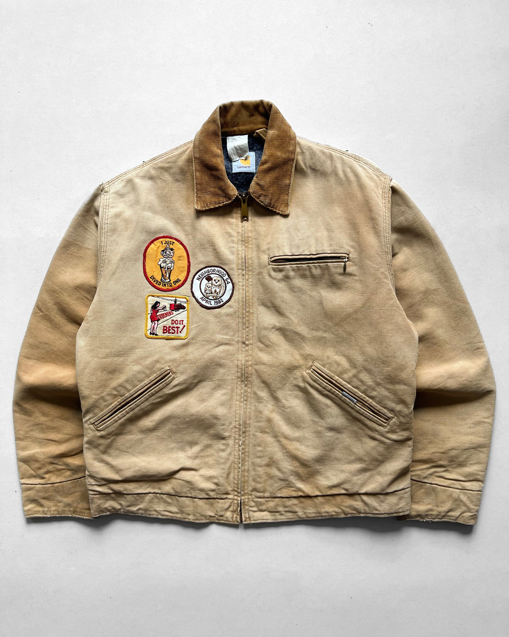 1980S SUN FADED CARHARTT DETROIT WORK JACKET (L)