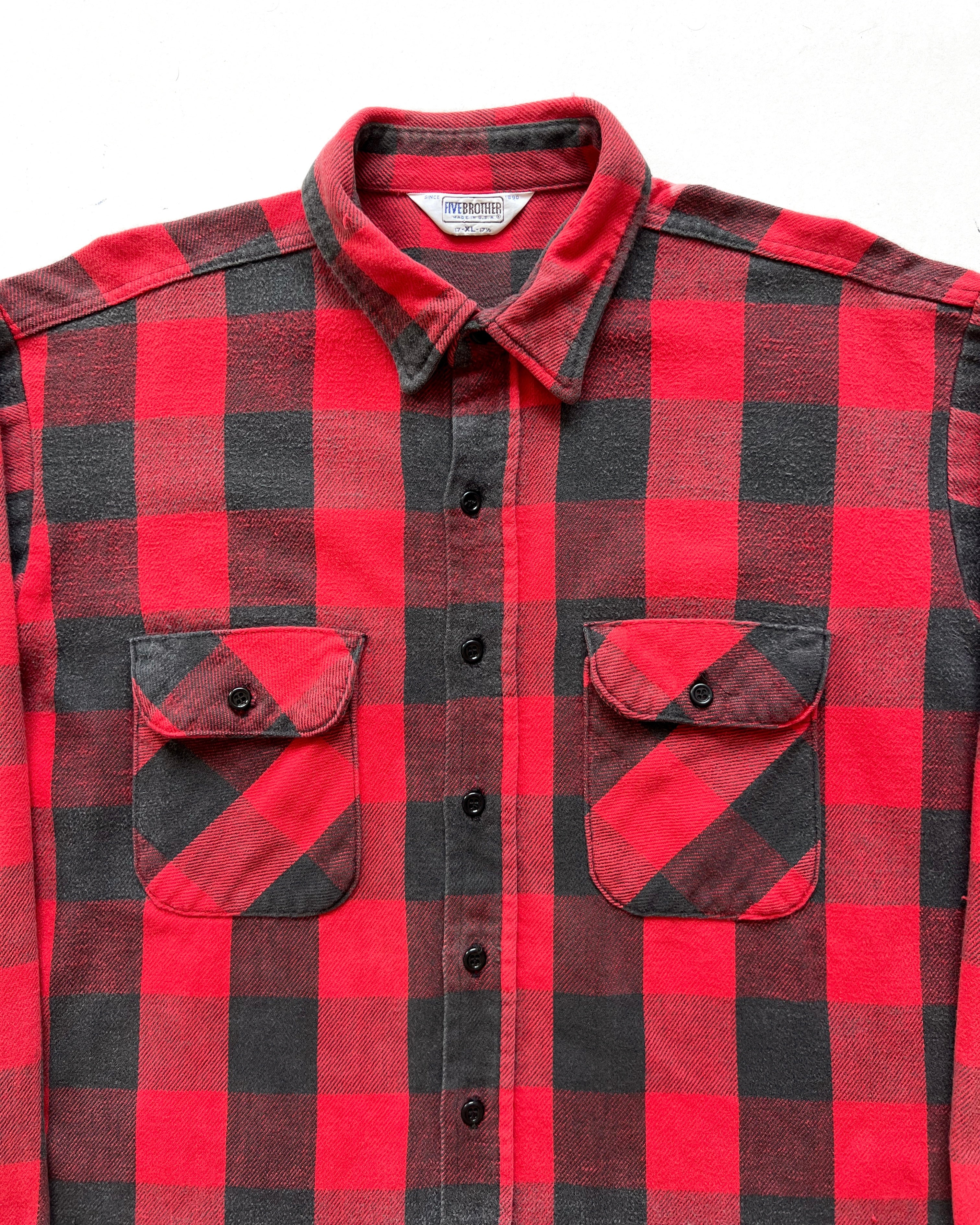 1970S FIVE BROTHER PLAID FLANNEL (XL)