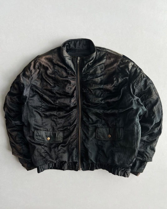 1990S SUN FADED JAPANESE BRAND QUILTED BOMBER JACKET (L/XL)
