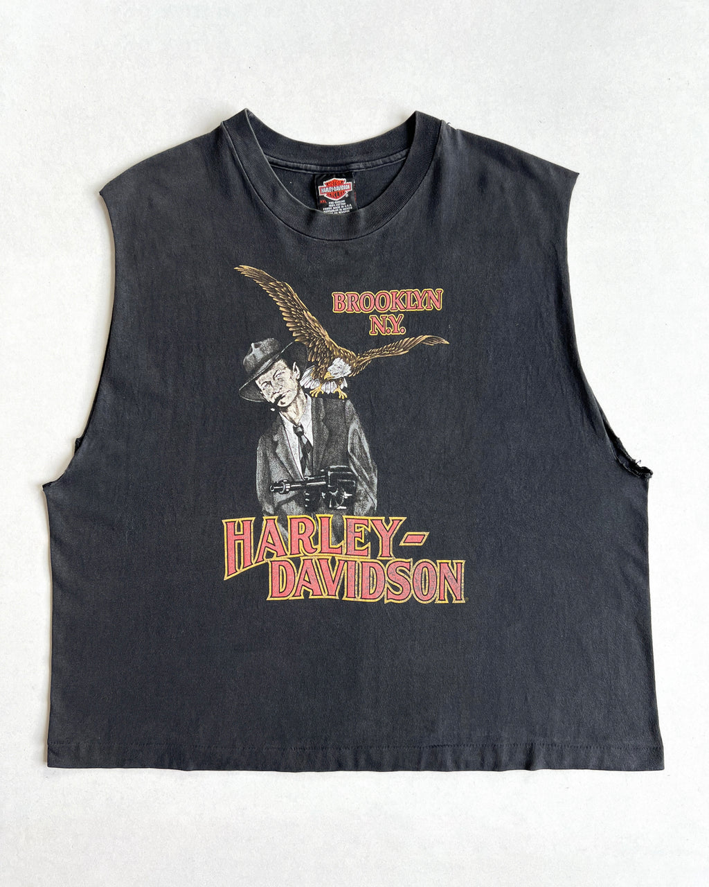 1990S HARLEY DAVIDSON 'BROOKLYN NY' SLEEVELESS TEE (XXL)