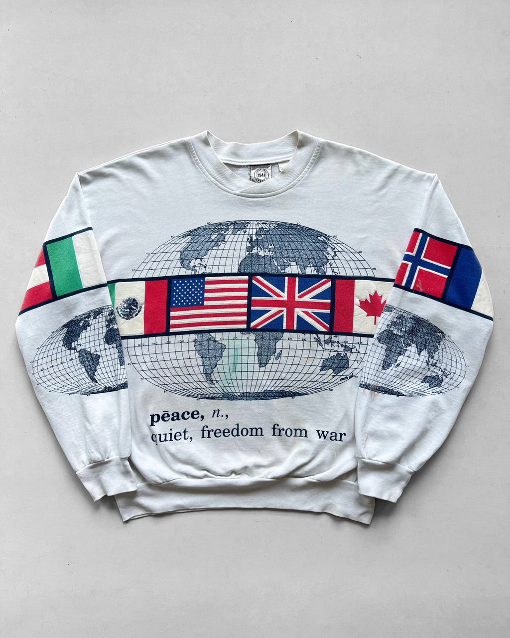 1980S WORLD PEACE LONG SLEEVES TEE (XL)