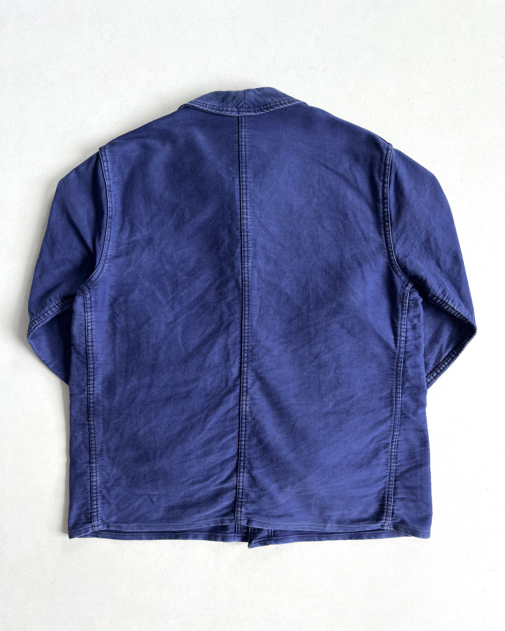 1950S ROUND COLLAR FRENCH MOLESKIN WORK CHORE (L)