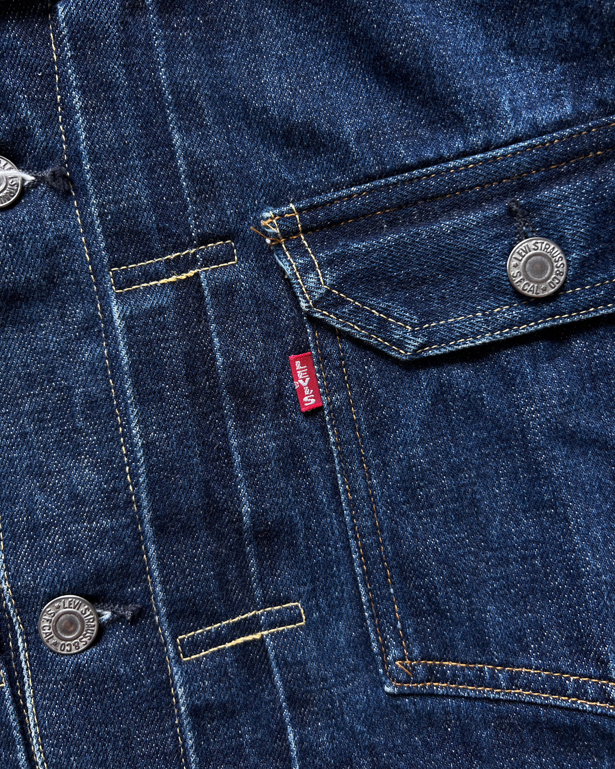 1990S LVC 507 BIG E TYPE II SELVEGE DENIM JACKET (44)