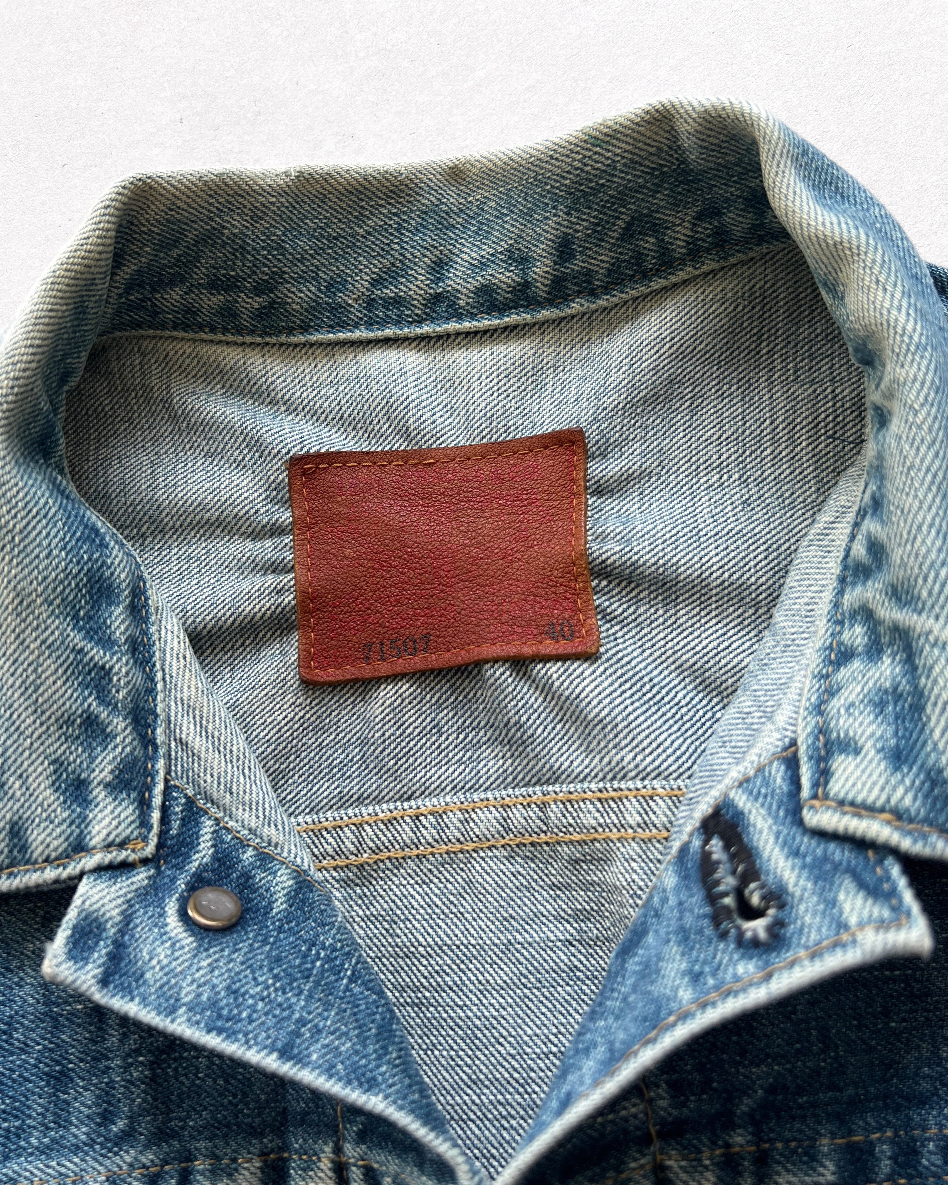 1990S FADED LEVIS TYPE II SELVEDGE DENIM JACKET (M)