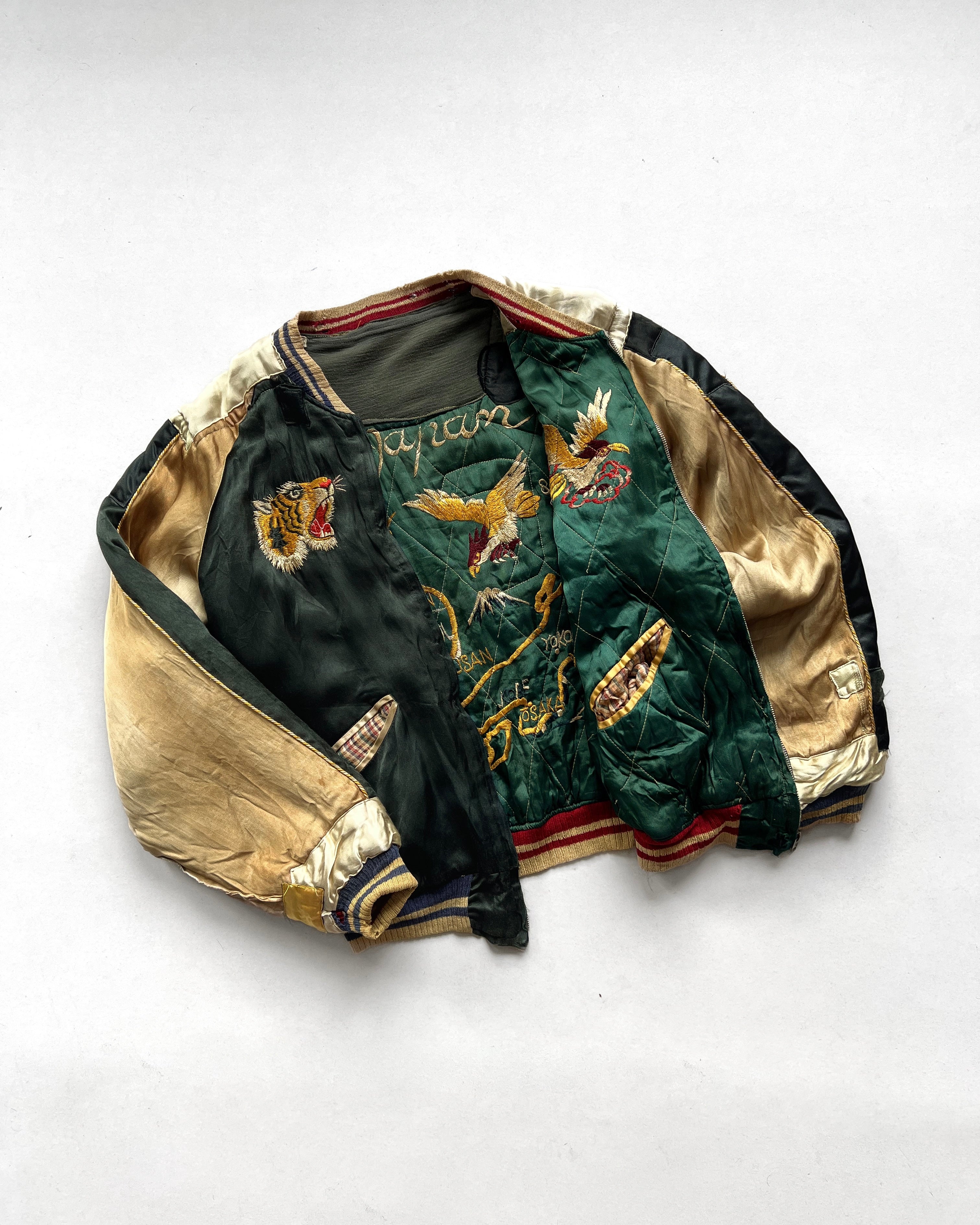 1950S MULTICOLOUR JAPAN REVERSIBLE SUKAJAN (L)