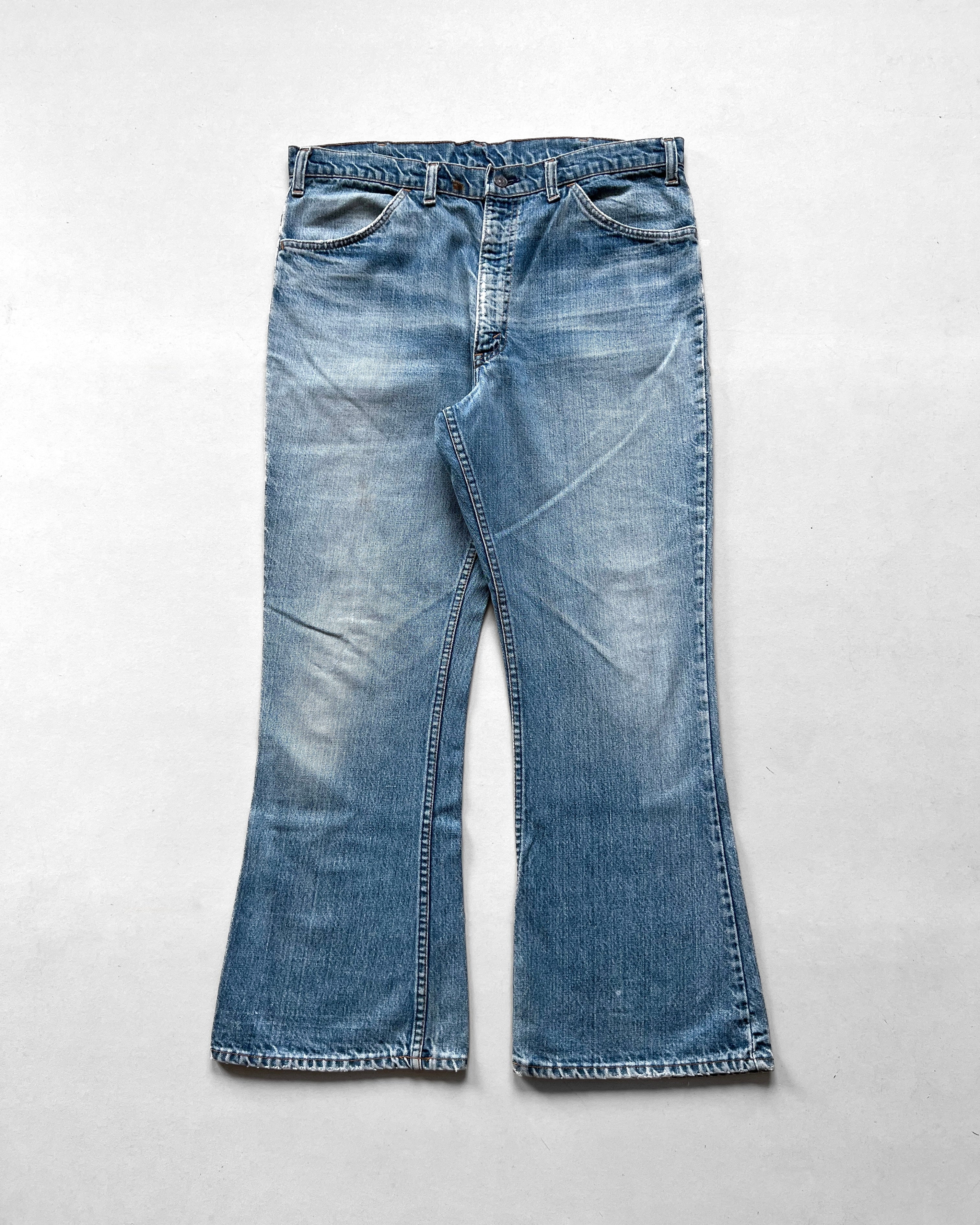 1970S FADED WASHED LEVI'S 646 BOOTCUT JEANS (37)