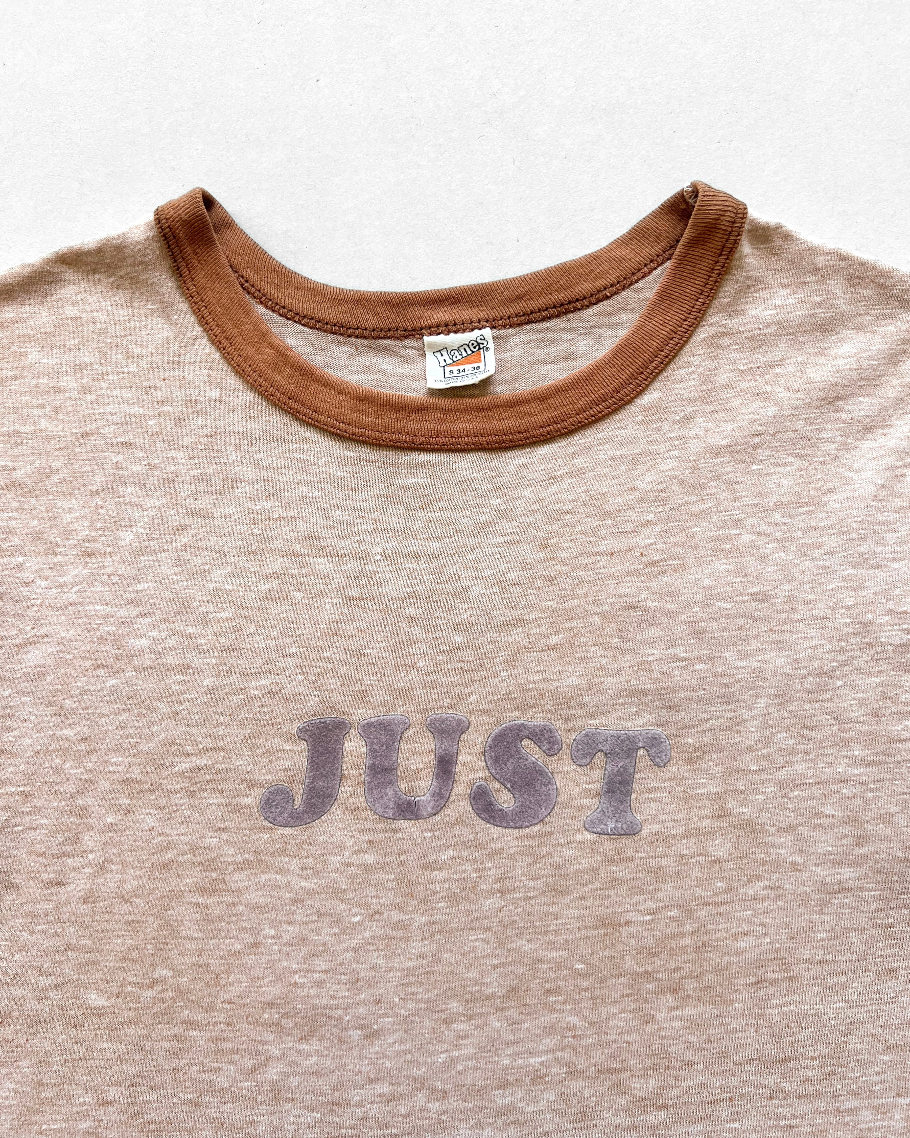 1970S HANES 'JUST MARRIED' RINGER TEE (S)