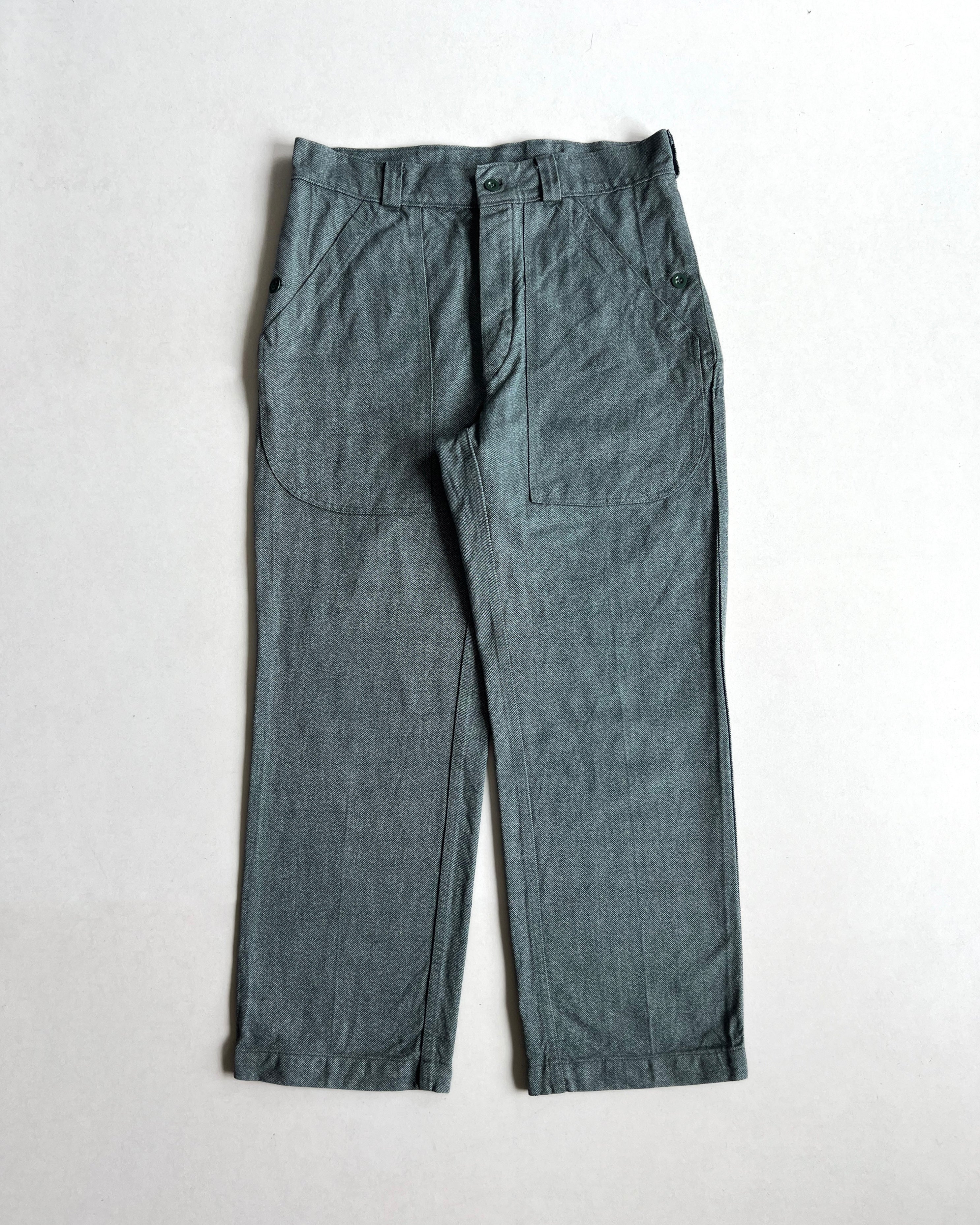 1980S SWISS SALT & PEPPER WORK PANTS (34)