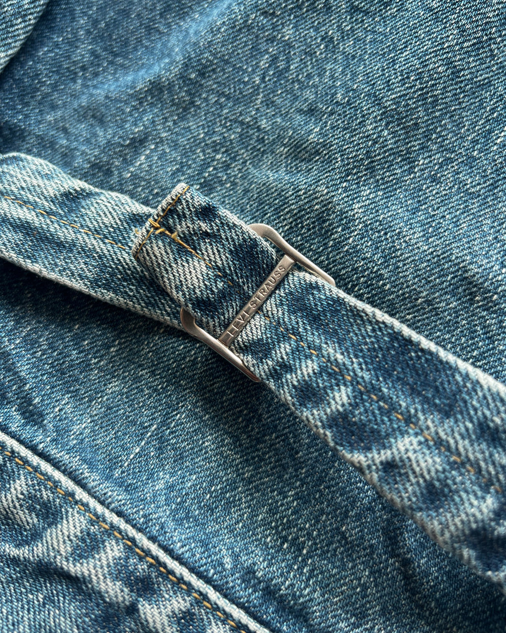 1990S FADED LEVI'S BIG E TYPE I SELVEDGE DENIM JACKET (M)