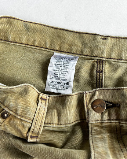 2000S BLEACHED CARHARTT DOUBLE KNEE WORK PANTS (32)
