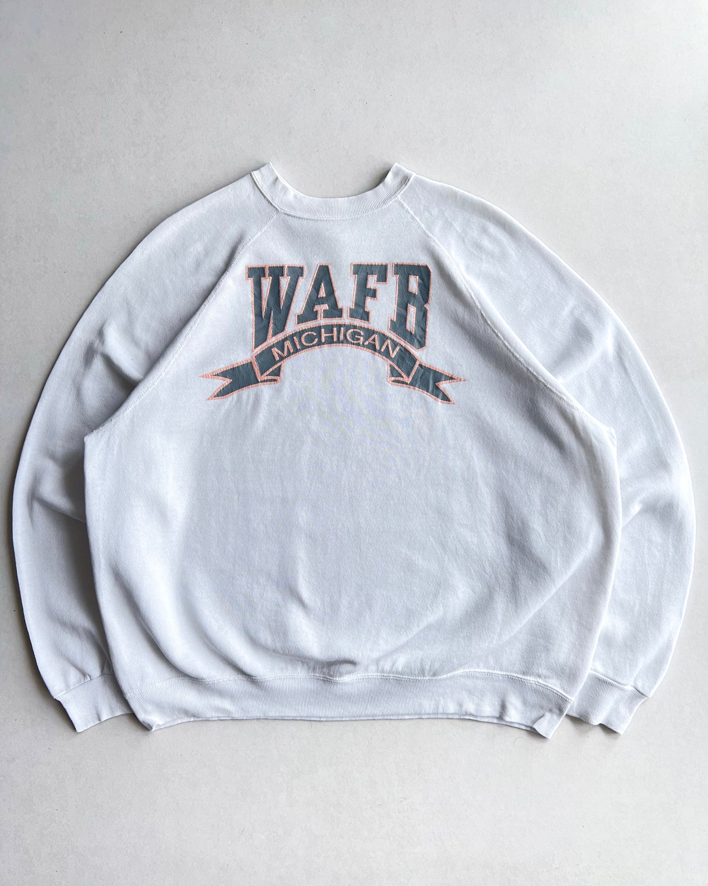 1980S 'WAFB MICHIGAN' RAGLAN SWEATSHIRT (L/XL)