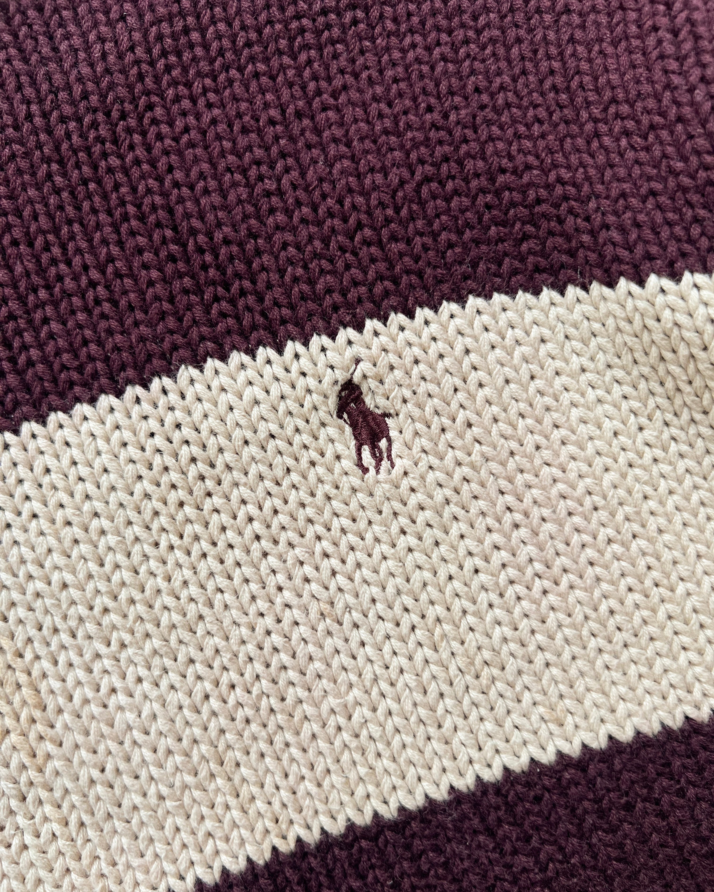 1990S RALPH LAUREN STRIPES KNITTED SWEATER (L)