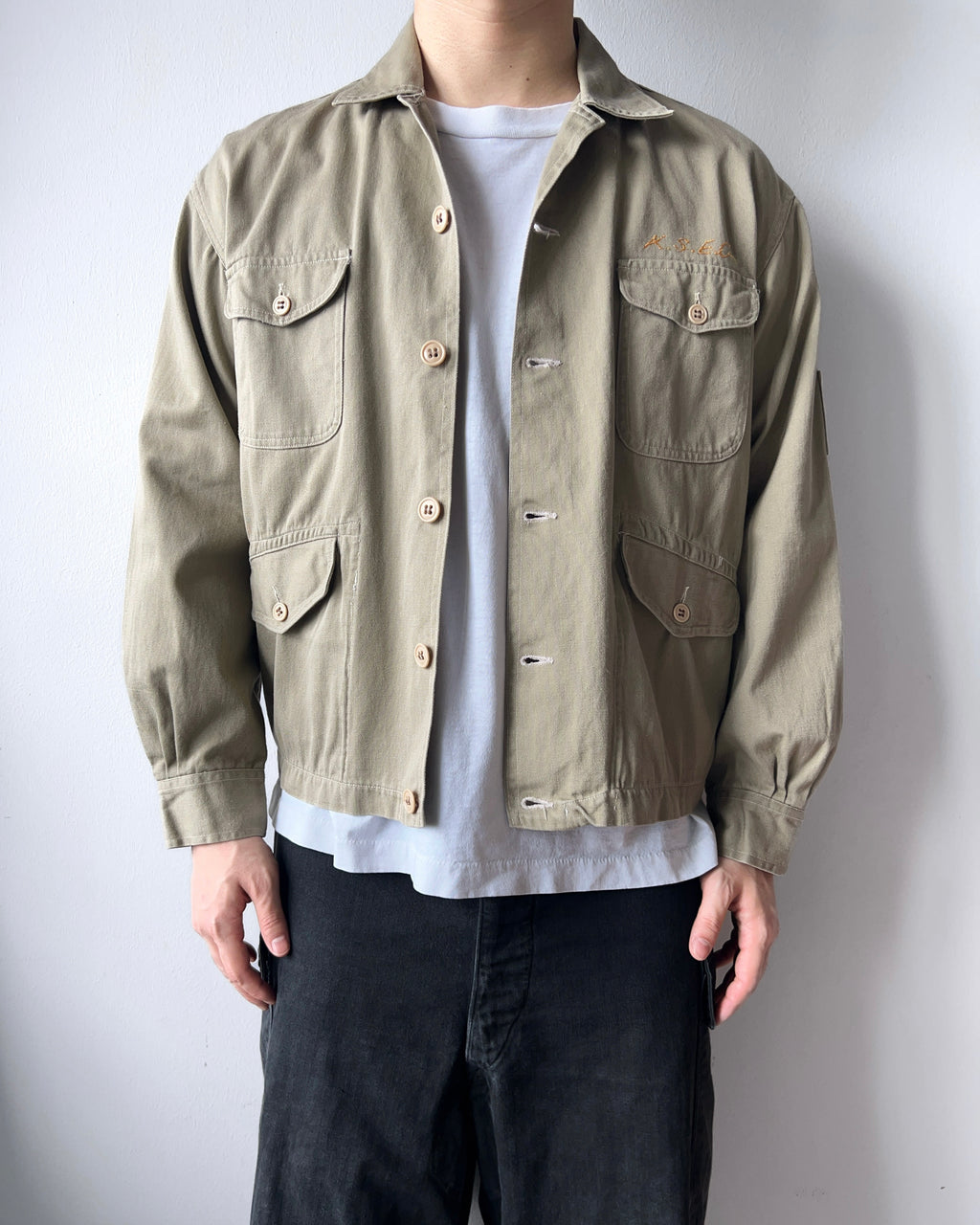 1960S JAPANESE MULTI-POCKERS WORK JACKET (L)