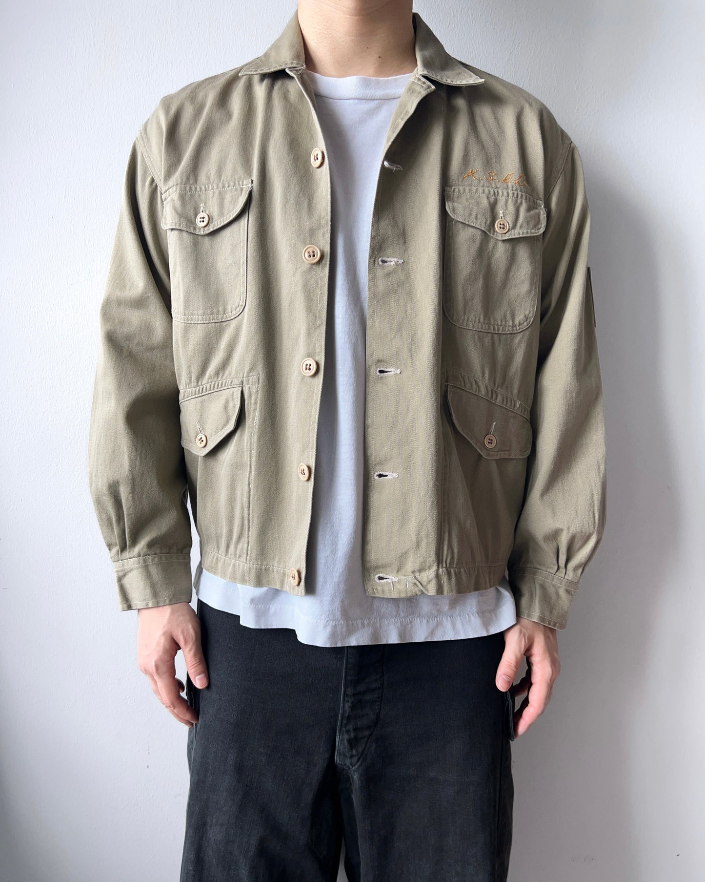1960S JAPANESE MULTI-POCKERS WORK JACKET (L)