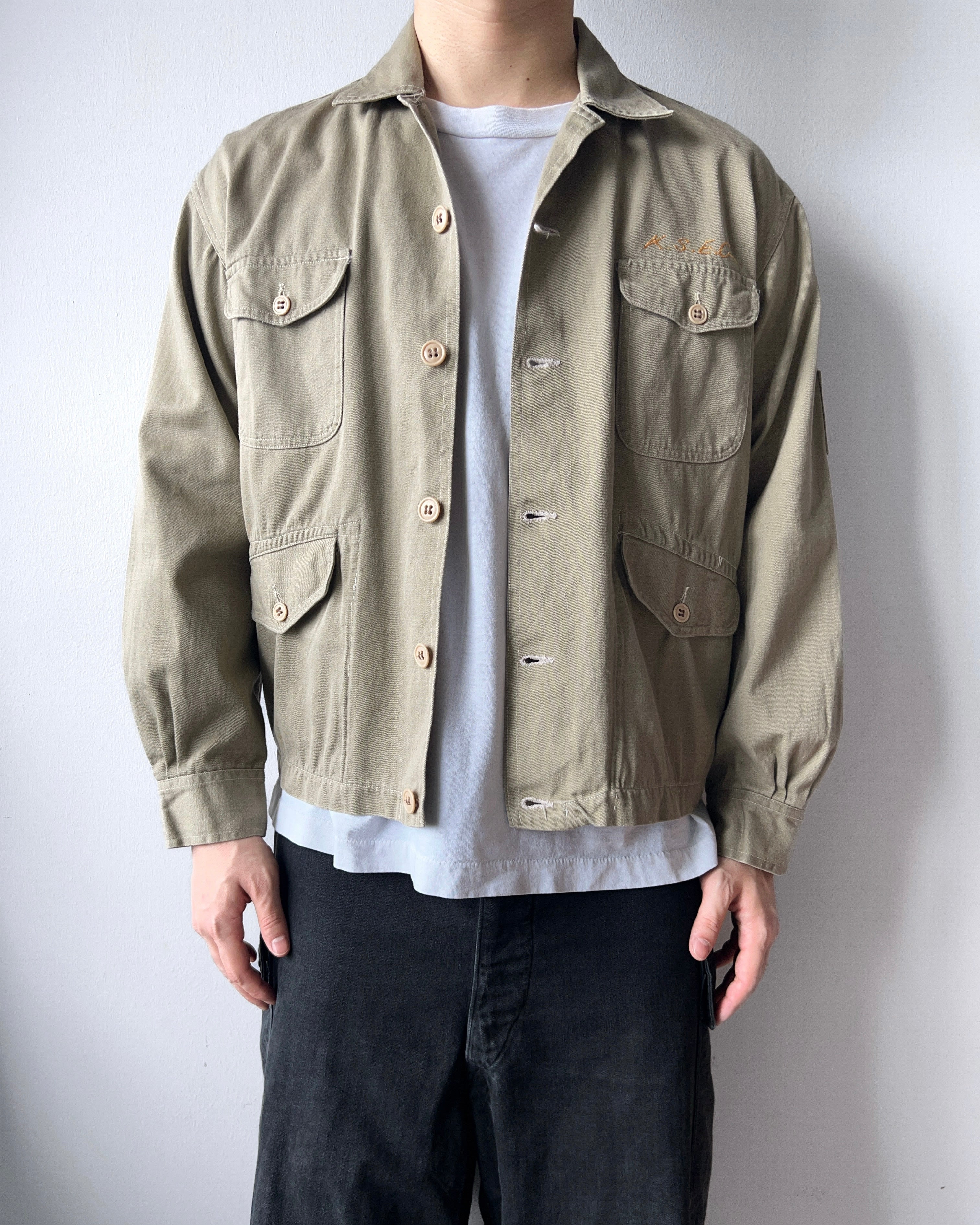 1960S JAPANESE MULTI-POCKERS WORK JACKET (L)