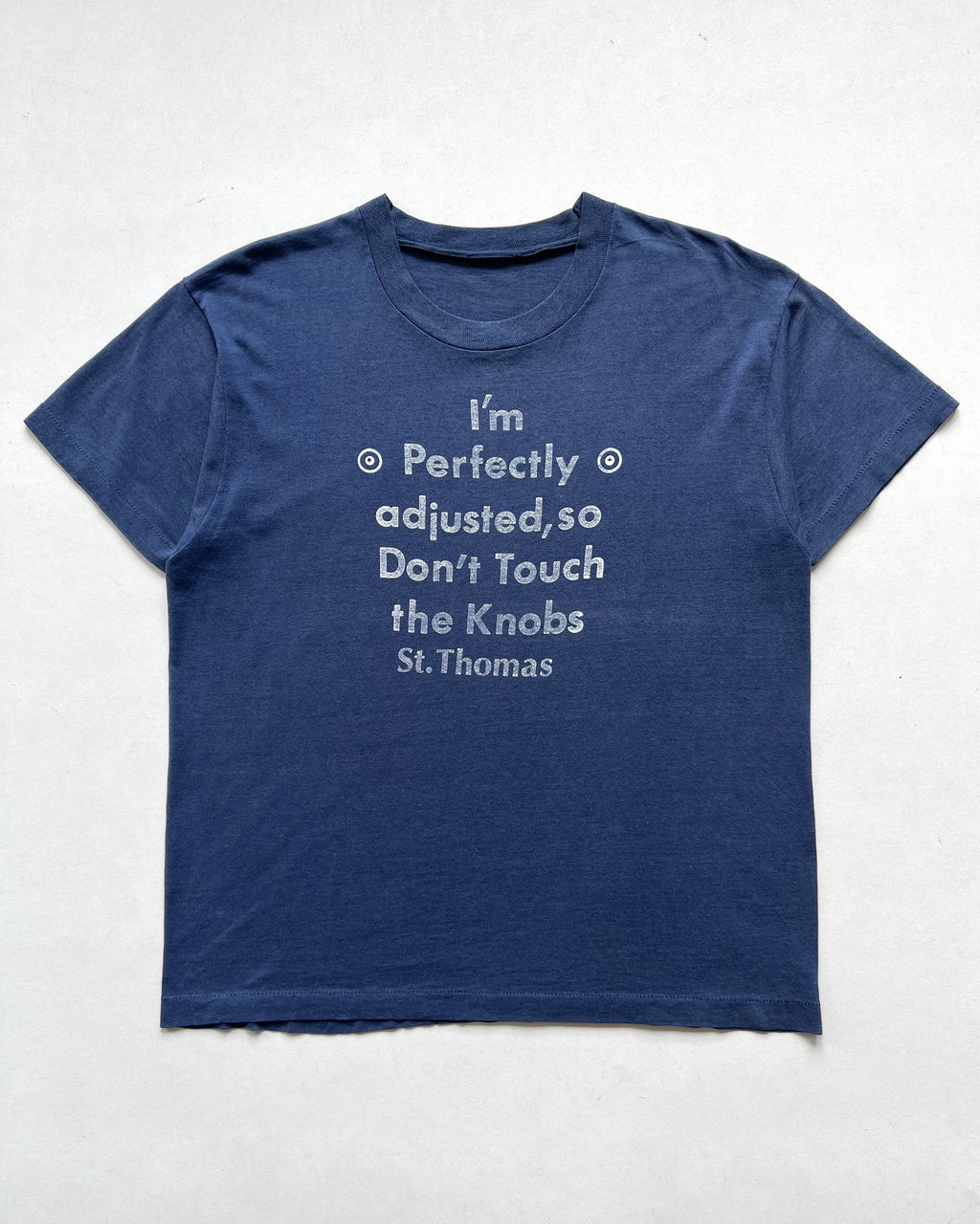 1980S 'PERFECTLY ADJUSTED' SINGLE STITCH HUMOUR TEE (L)