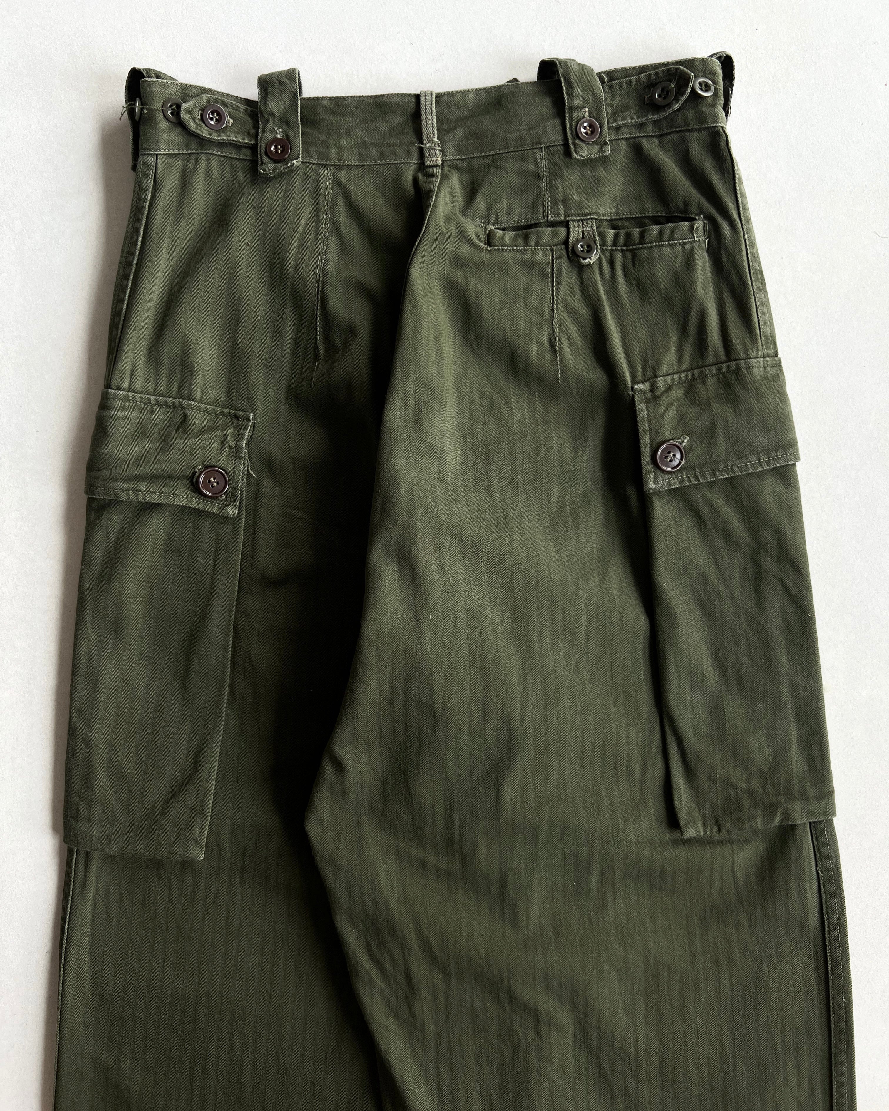 1950S DUTCH ARMY HBT TROUSERS (25-30)