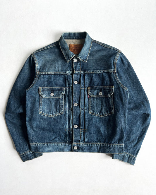 1990S FADED LEVI'S TYPE II SELVEDGE DENIM JACKET (M)